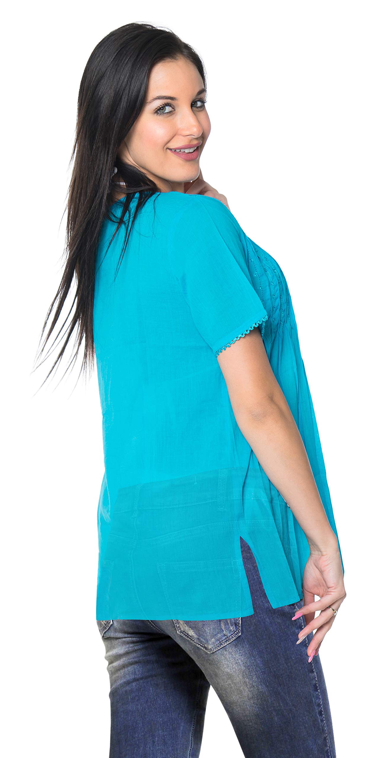 LA LEELA Women's Beach Cover Up Tunics - Lightweight Bathing Suit Cover for Summer, Swimwear Dress for Pool, Beach Vacation & Resort Wear