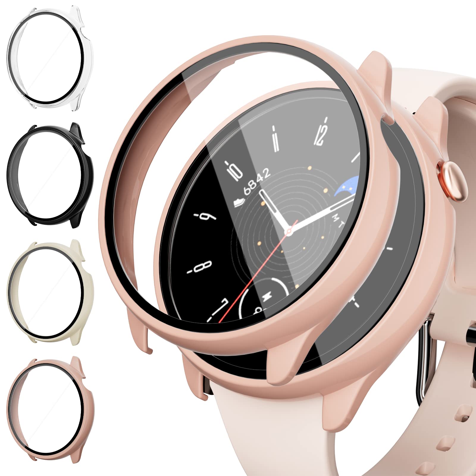 Amazfit GTR Mini Screen Protector [4-Pack] - Hard PC Full Face Cover Protective Case for Amazfit GTR Mini Smartwatch - Perfect for Men & Women - Ideal for Workouts, Outdoor Activities & Daily Wear