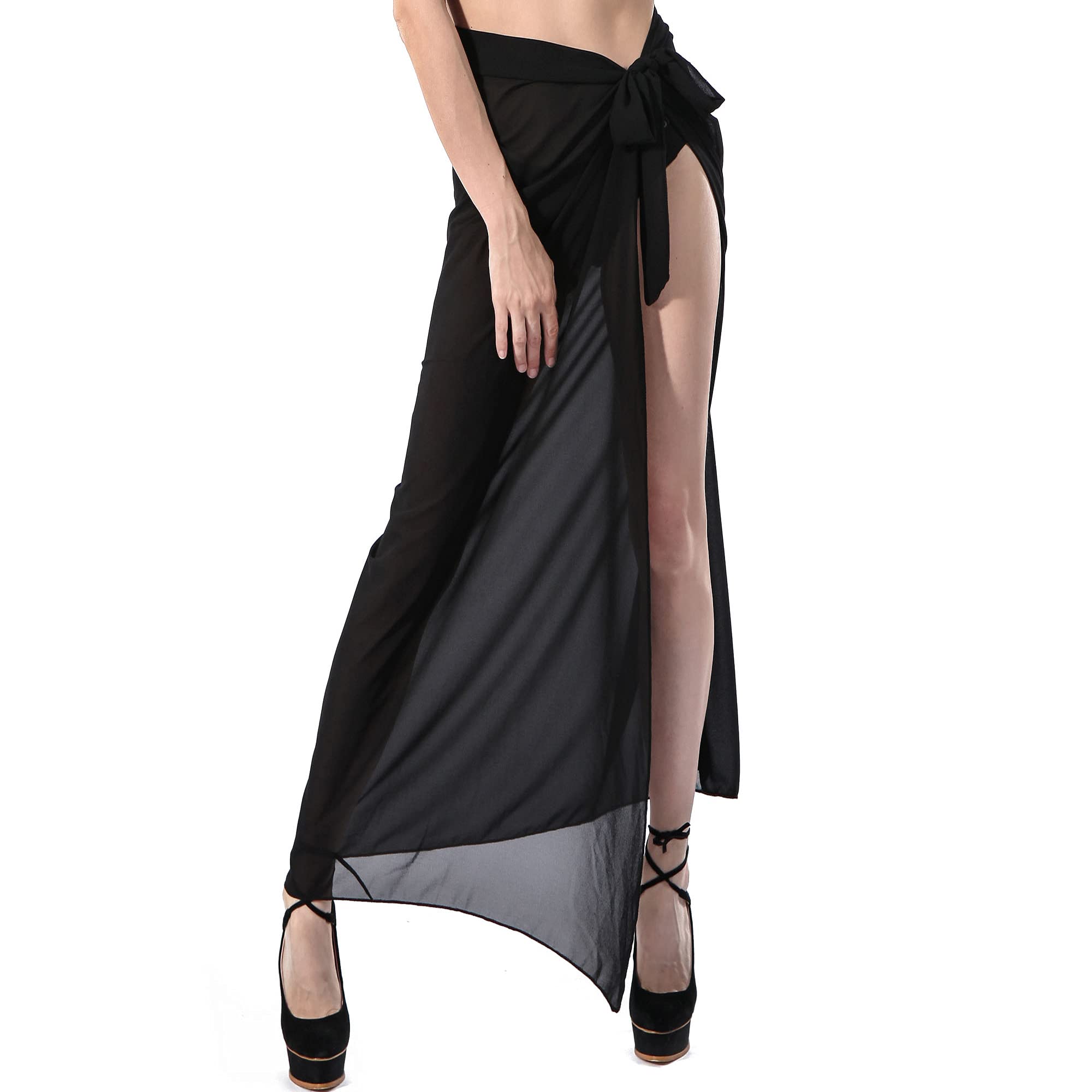 Stylish Women's Beach Cover Up - Flowy Chiffon Pareo Sarong Wrap Skirt for Swimwear & Bikini | Perfect for Poolside, Vacation & Summer Outfits