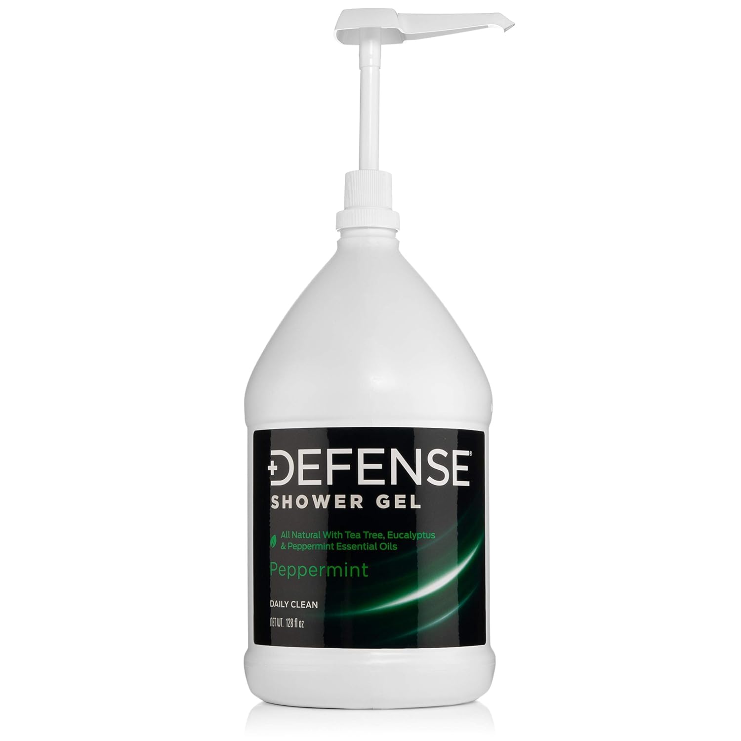 Defense Soap Peppermint Body Wash & Shower Gel - 1 Gallon (128 Fl Oz) - Natural Antifungal & Antibacterial Cleanser for Athletes, Gym & Post-Workout Use