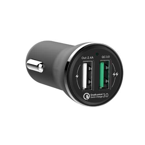 Dual USB Car Charger 2.4A Fast Charger - Compatible with iPhone, Samsung, Huawei, Xiaomi, iPad - Perfect for Road Trips & Daily Commuting