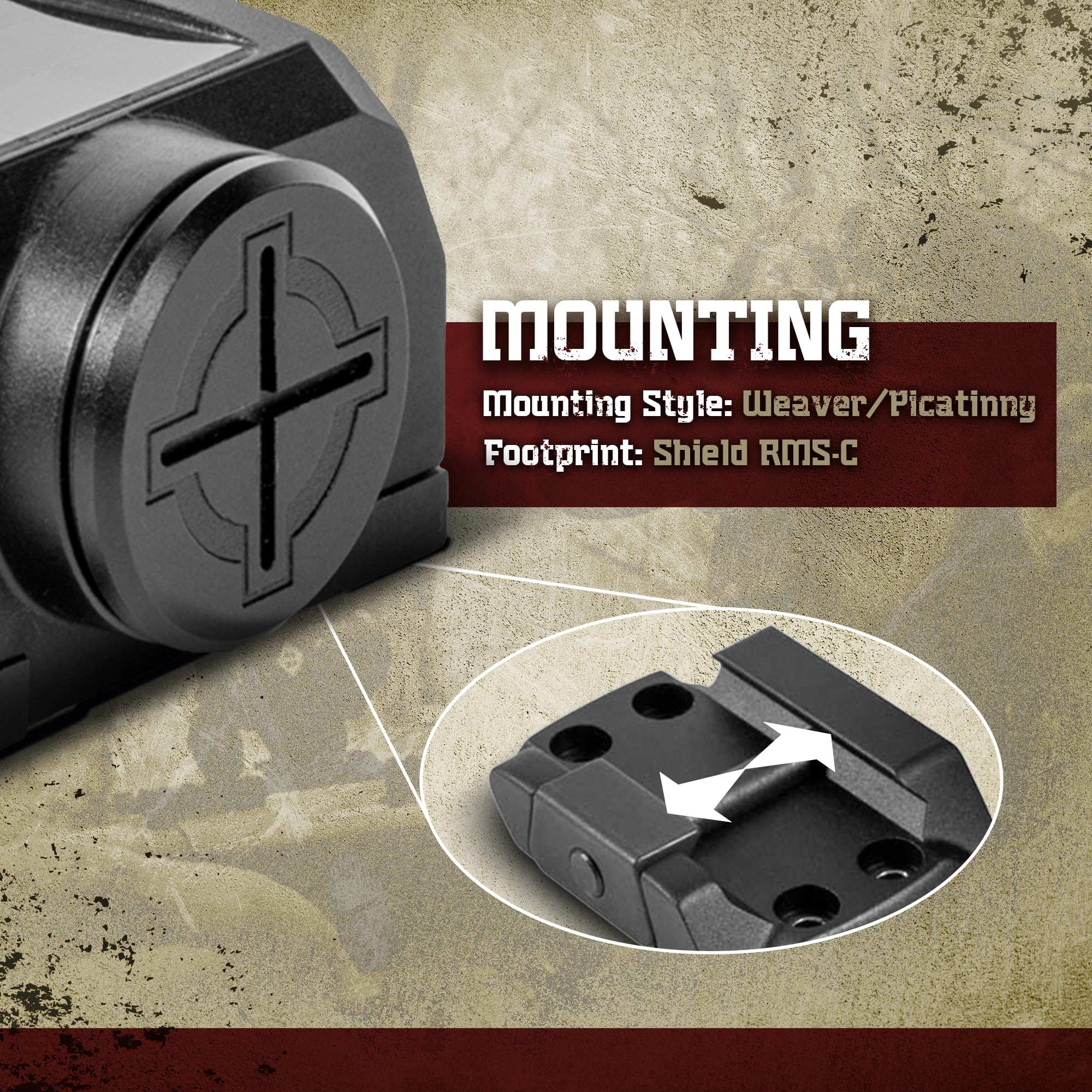 Sightmark Mini Shot M-Spec Solar Reflex Sight - Red Dot Scope for Rifles & Shotguns | Perfect for Hunting, Tactical Shooting & Outdoor Adventures