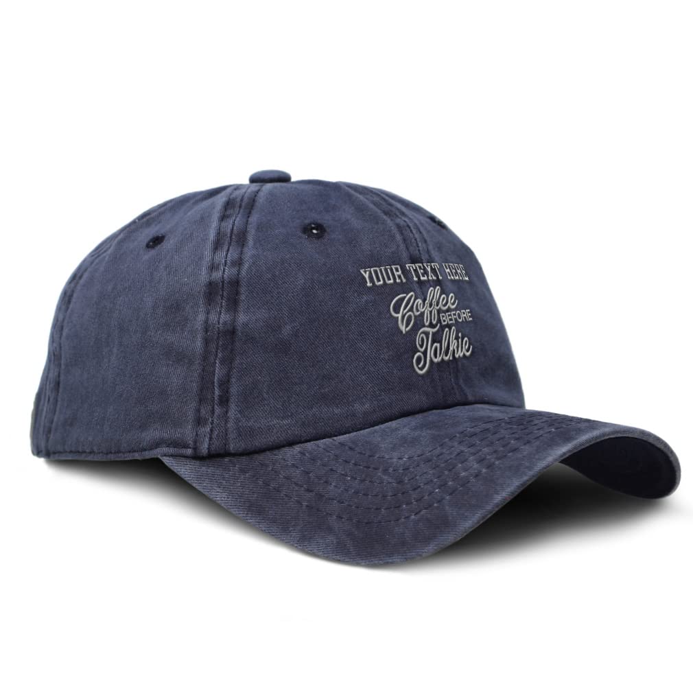 Custom Soft Washed Baseball Cap - Vintage Coffee 