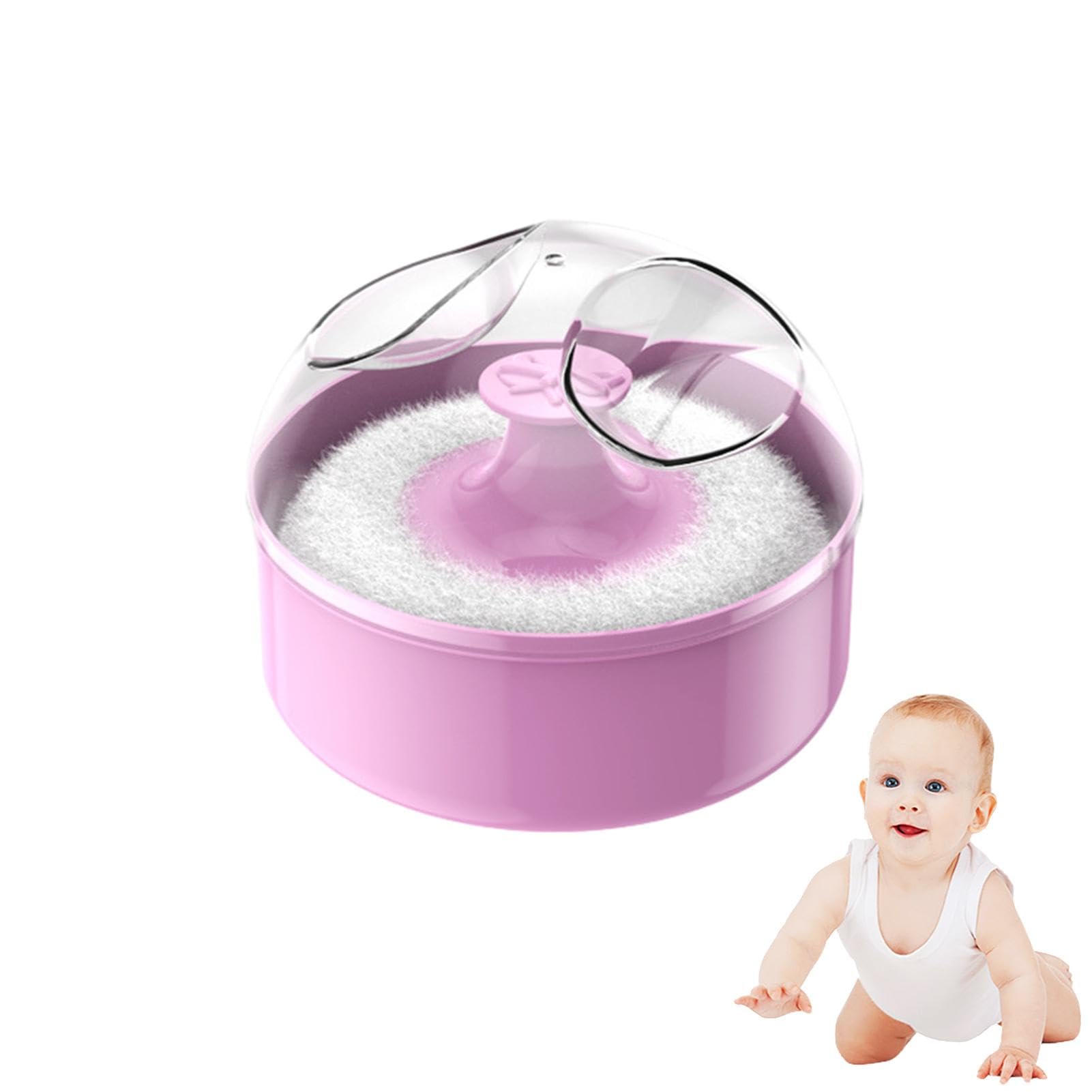 Premium Powder Puff Set - Portable Talcum Powder Puff Box with Hygienic Applicator | Dustproof Empty Powder Dispenser for Travel & Home | Perfect for Makeup Touch-Ups, Baby Care & Body Powder Application
