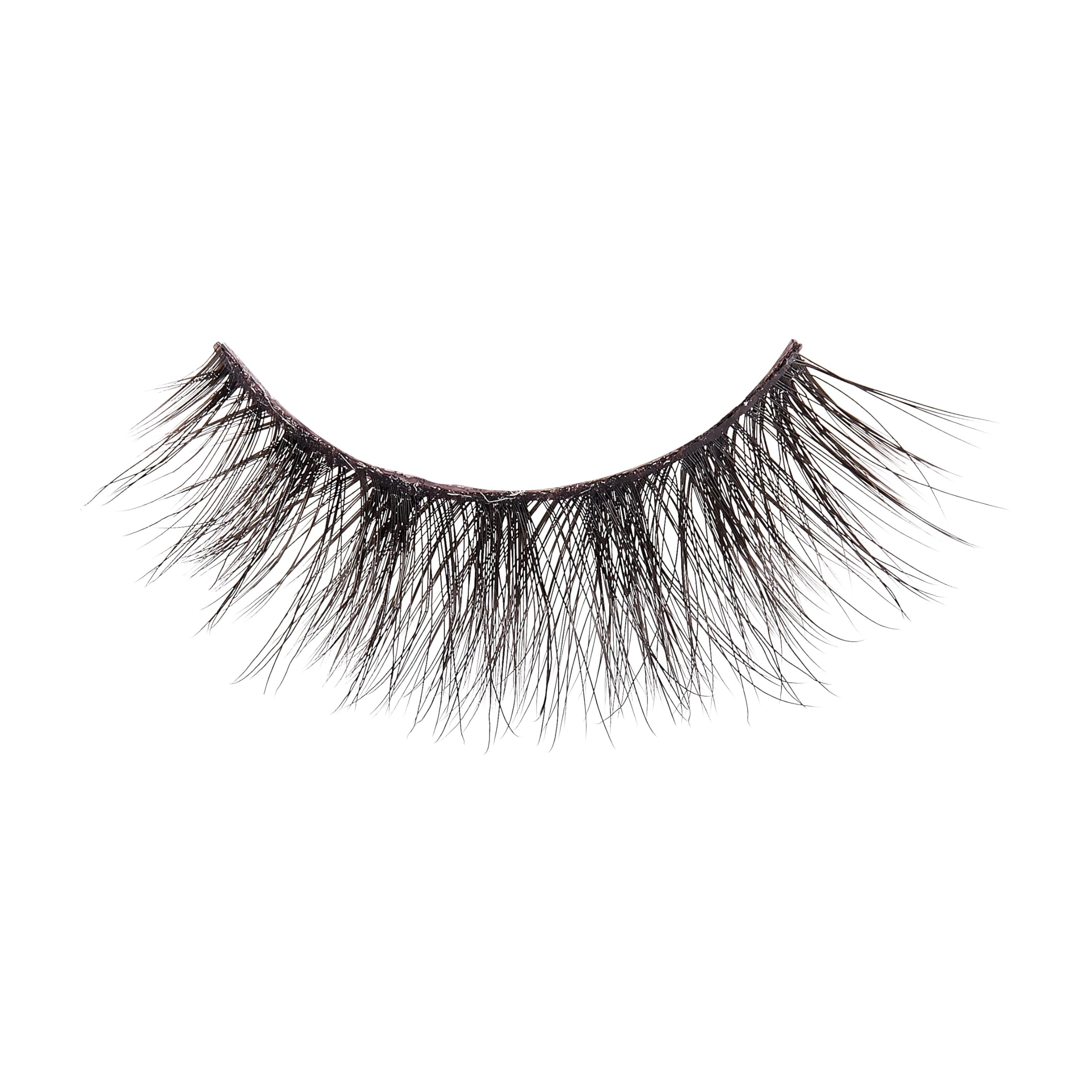 KISS Lash Couture LuXtensions False Eyelashes - Flat Lash Technology, Ultra Thin Band, Natural Extension Fibers | Reusable & Contact Lens Friendly | Style 'Velvet' (1 Pair) - Perfect for Weddings, Parties & Everyday Glam