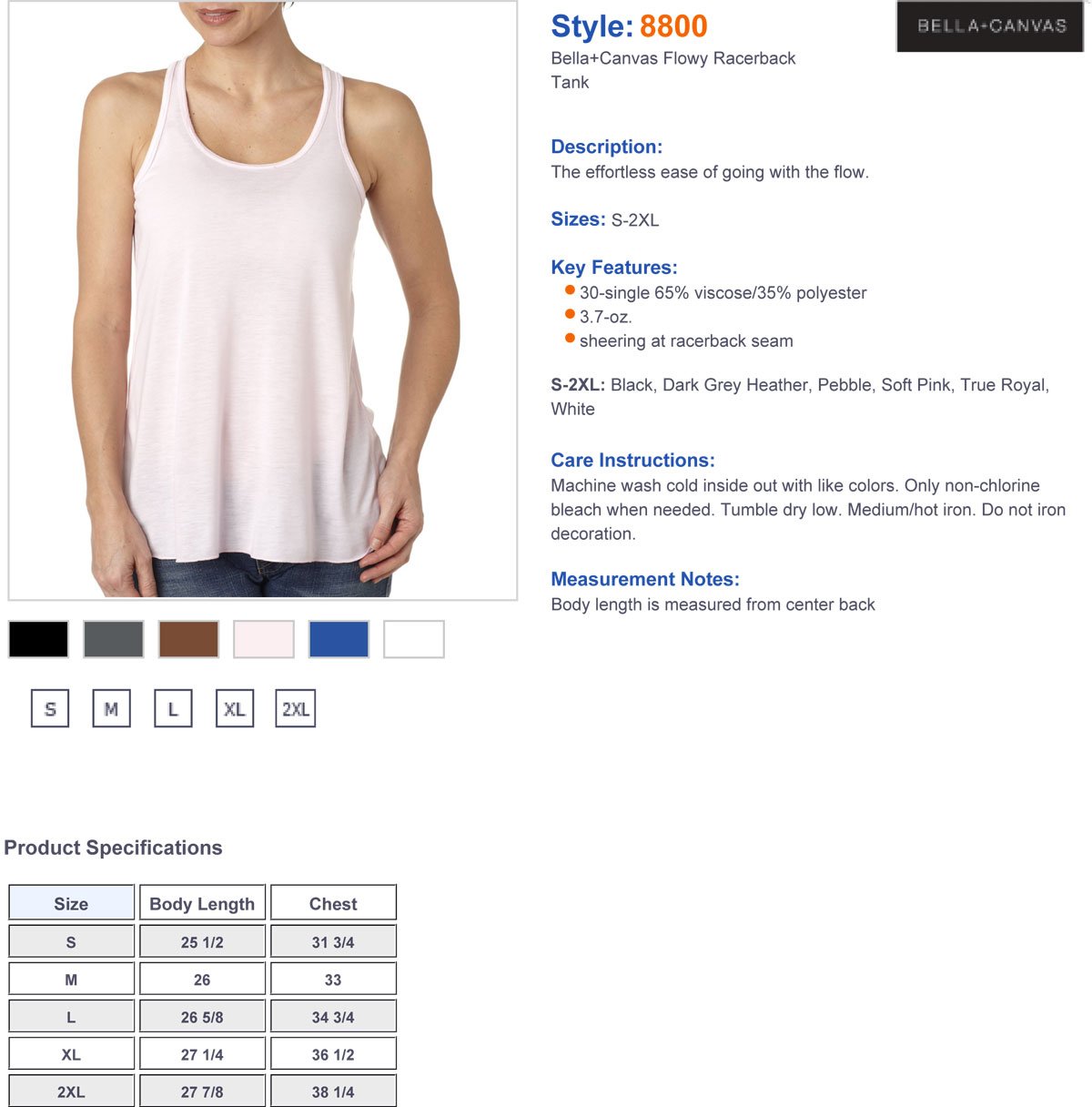 Bella+Canvas Women's Flowy Racerback Tank Top - Soft Breathable Fabric - White - Medium - Perfect for Yoga, Gym & Summer Casual Wear