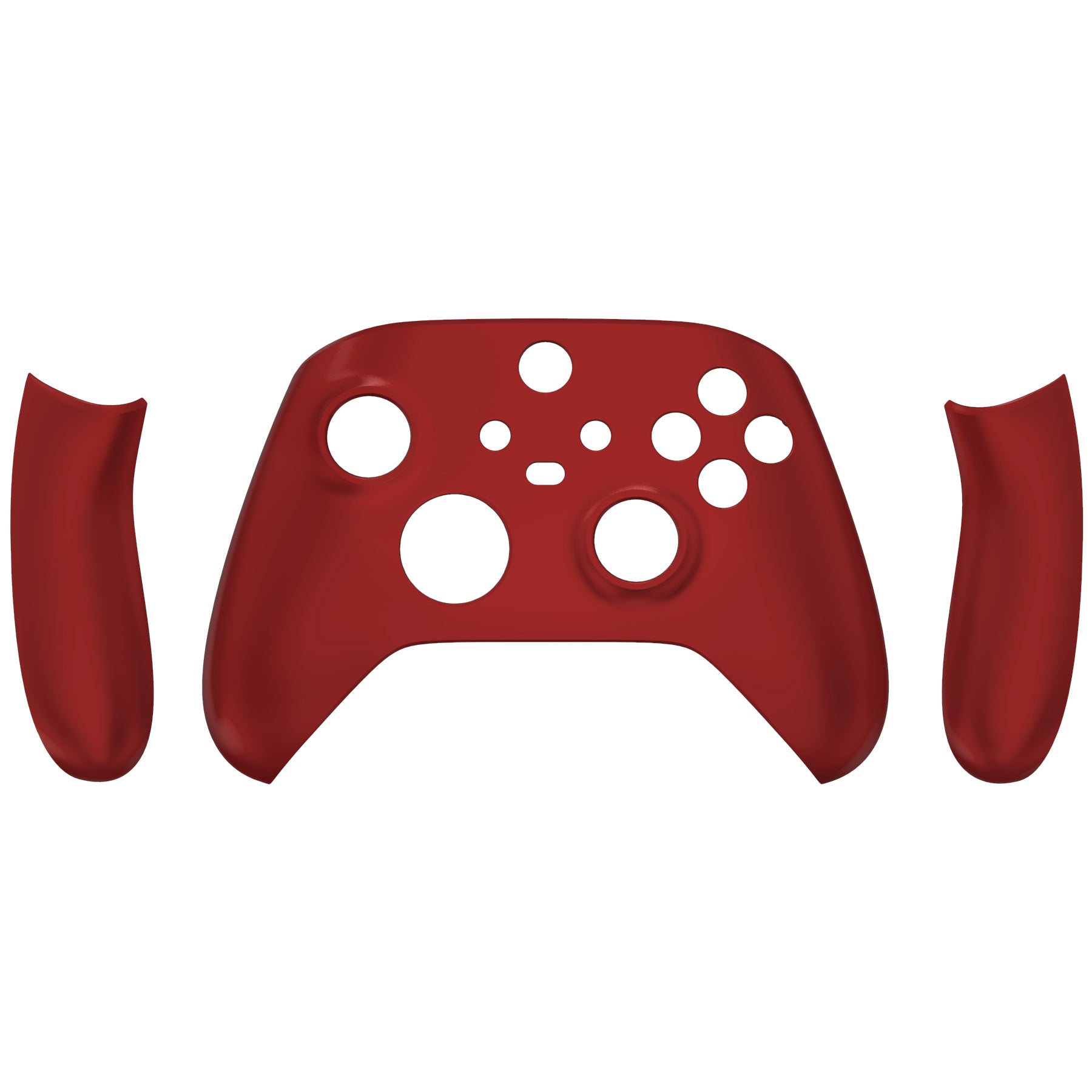 eXtremeRate Soft Touch Scarlet Red Replacement Shell & Side Rails for Xbox Series X/S Controller - Custom Faceplate & Housing Panels (Controller Not Included) - Perfect for Gaming, Customization & Enhanced Grip
