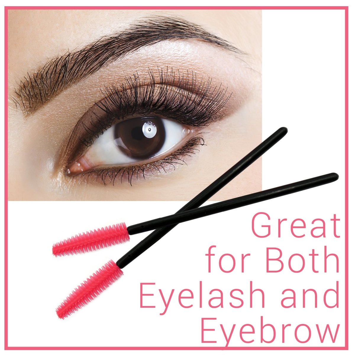 Professional Silicone Eyelash Brush - Mascara Applicator Wand for Voluminous Lashes | Perfect for Makeup Artists & Home Use