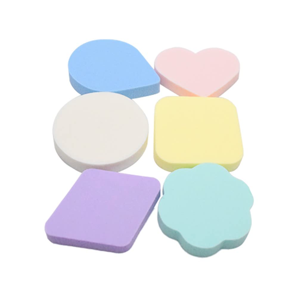 6-Piece Makeup Sponge Set - Tandem & Shapes for Flawless Blending - Home & Travel Use