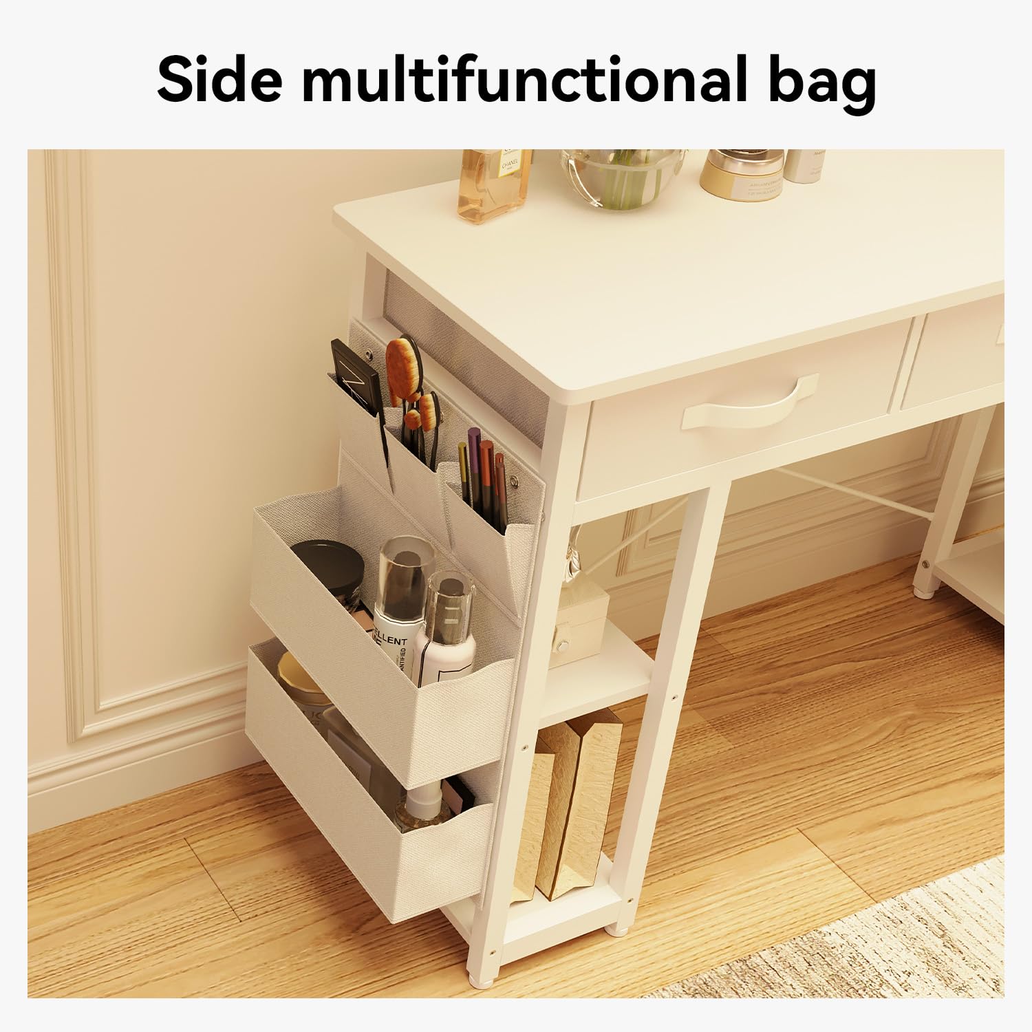 Oneinmil White Vanity Desk - 48