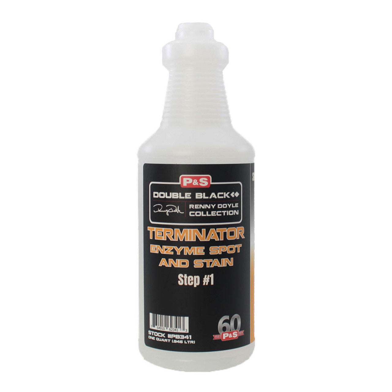 P&S Double Black Collection Terminator Enzyme Spot & Stain Remover – Secondary Bottle for Car Detailing & Upholstery Cleaning