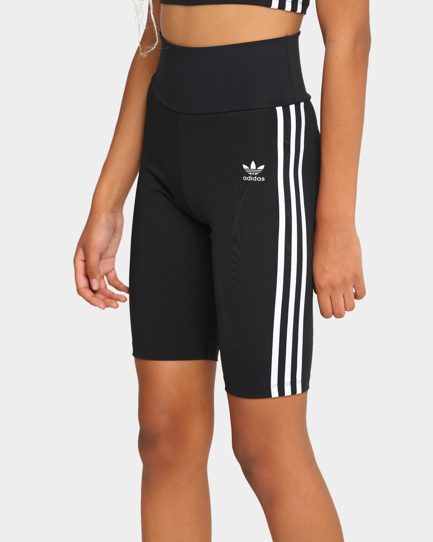 Adidas Women's Primeblue High Waist Bike Shorts - Black - Moisture Wicking Workout Shorts for Running, Yoga & Gym - Eco-Friendly Recycled Material