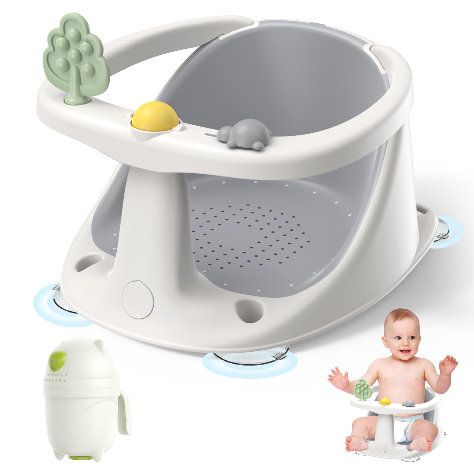 **Baby Bath Seat for Infants 6-24 Months | Non-Slip Suction Cup Toddler Bathtub Chair | Safe & Comfortable Baby Bathing Seat for Shower or Tub – Perfect for Newborns Learning to Sit Up**
