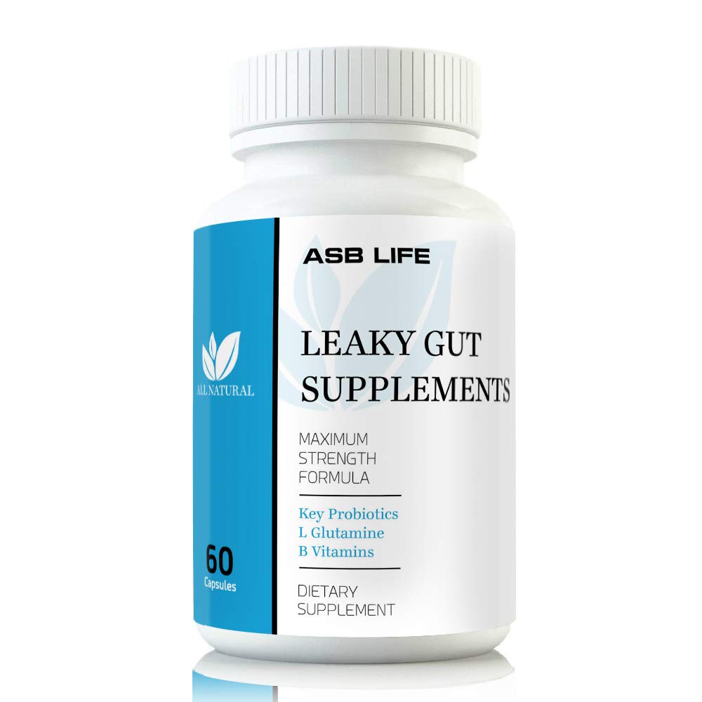 Leaky Gut Repair Supplement for IBS, Bloating & Constipation Relief - Supports Heartburn, Gas & SIBO with L-Glutamine, Probiotics & Vitamins (A, B) - Gut Health Support for Digestive Wellness & Immune System