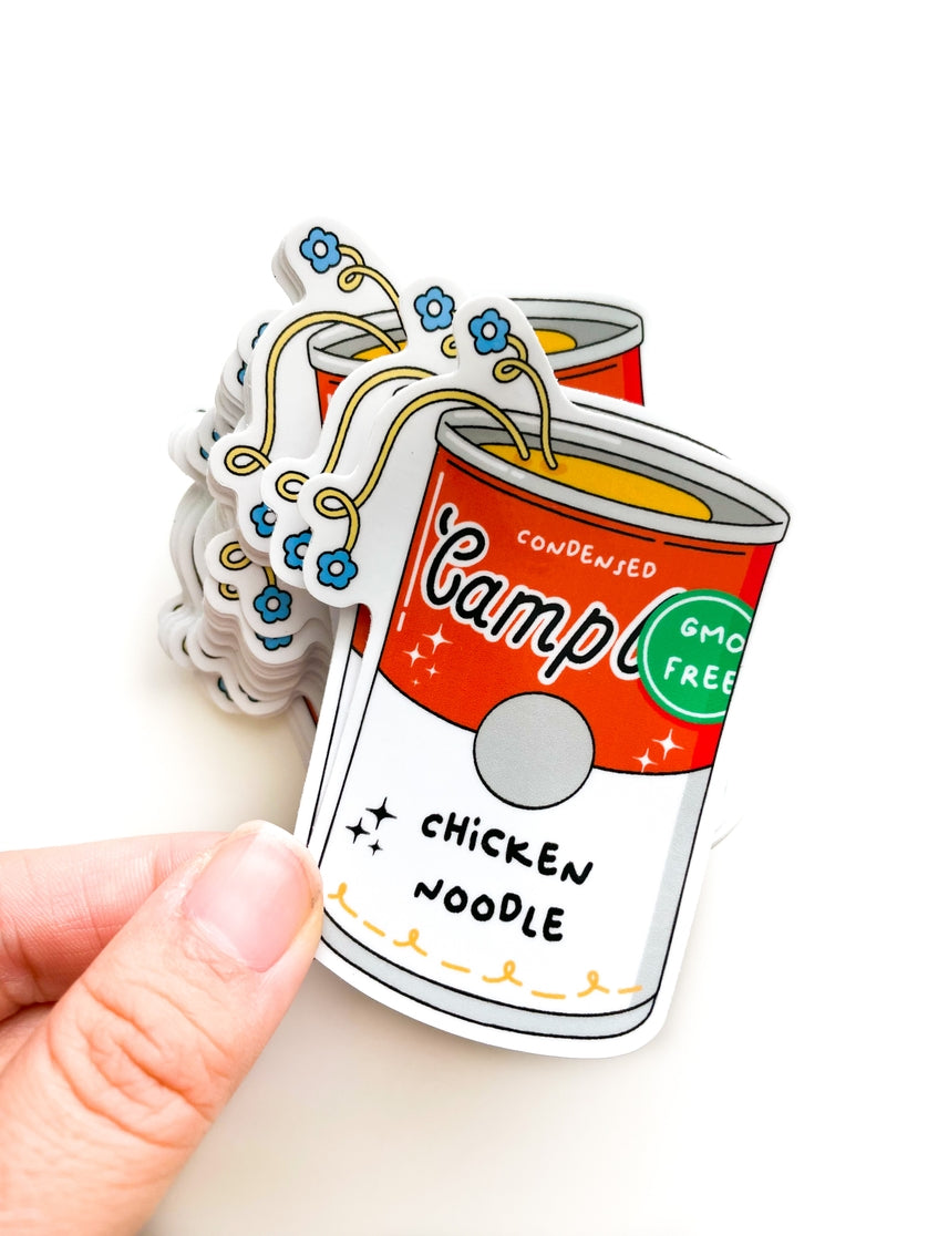 Chicken Noodle Sticker - Cute Foodie Decals for Laptops, Water Bottles & DIY Crafts - Perfect for Food Lovers and Kawaii Decor