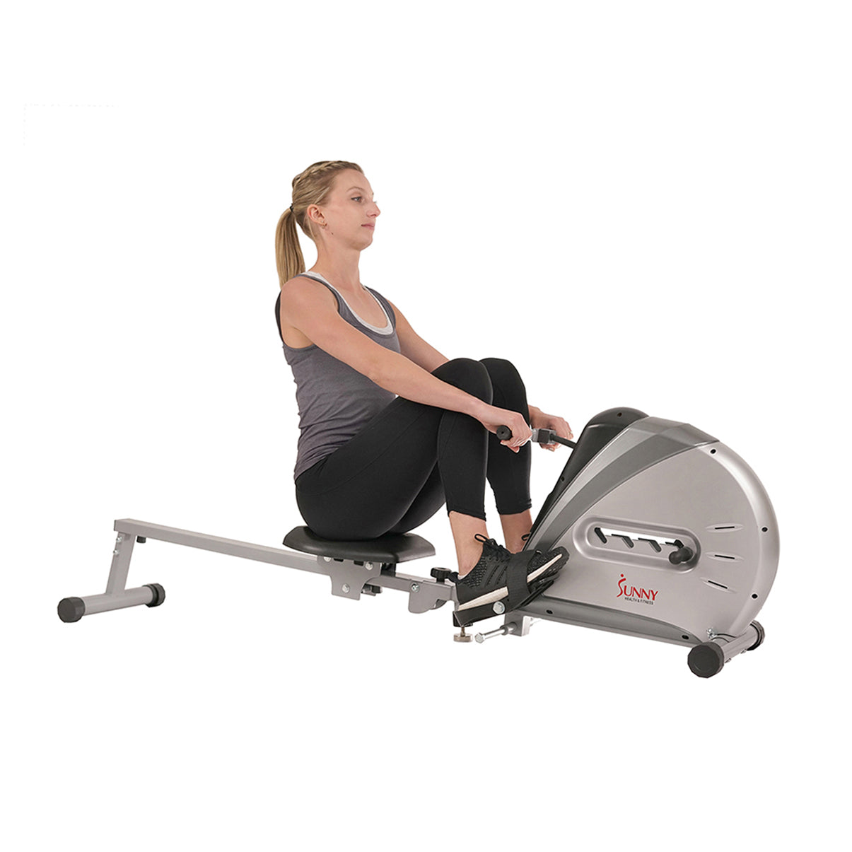 Elastic Cord Rowing Machine - Adjustable Bungee Resistance Rower for Home Gym Workouts | Perfect for Cardio Training, Full-Body Exercise & Indoor Fitness