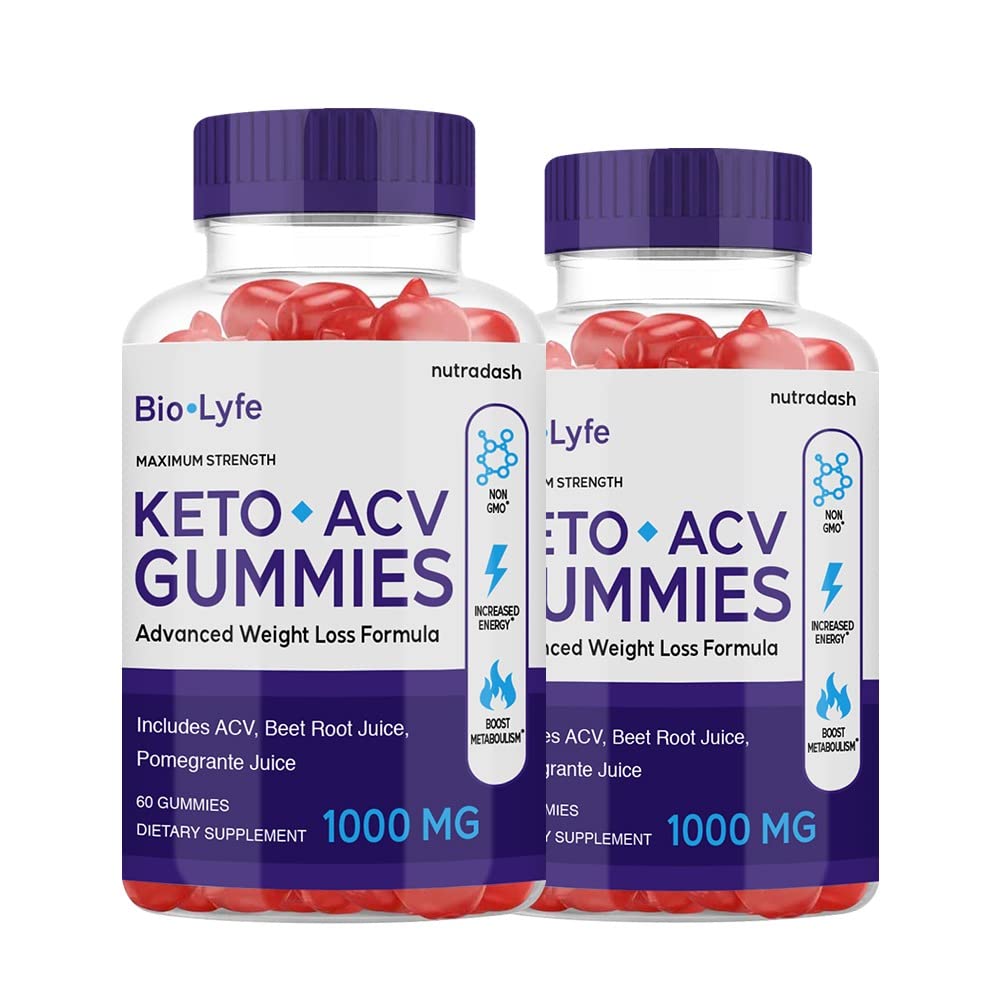 (2 Pack) Biolife Keto ACV Gummies with Apple Cider Vinegar - 120 Count Keto Diet Supplement for Weight Loss & Energy Boost - Perfect for Ketogenic Lifestyle & On-the-Go Healthy Snacking