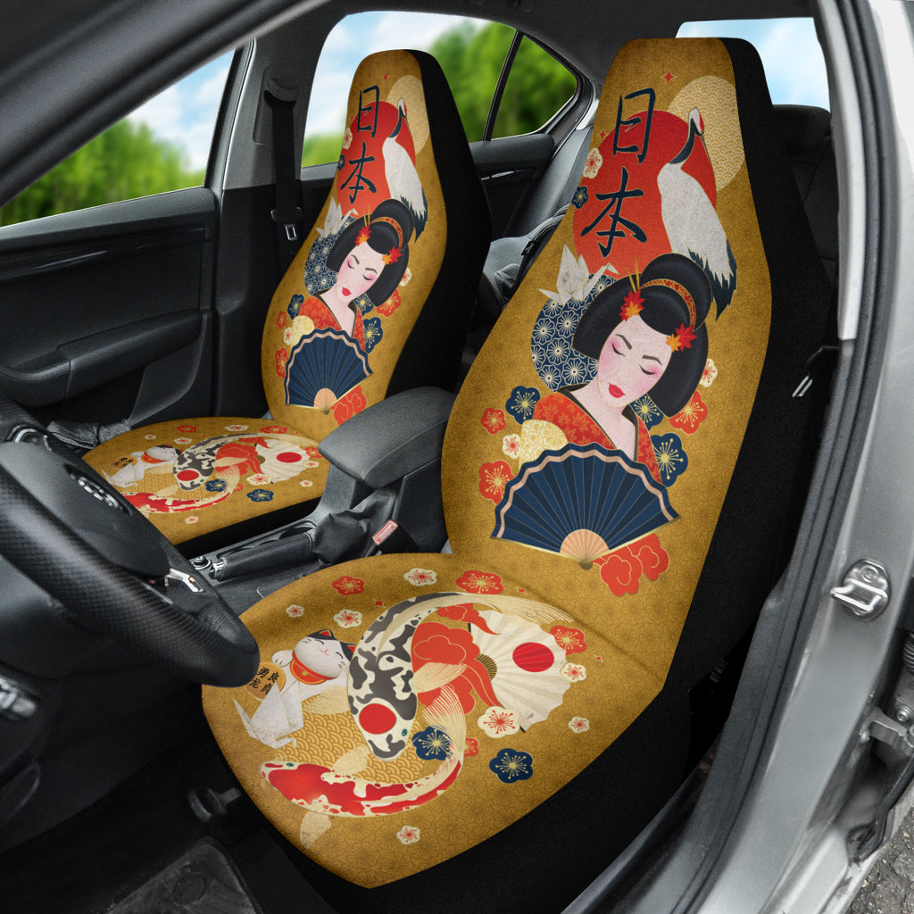 Premium Japanese Culture Themed Car Seat Covers - Anime & Travel Inspired Auto Accessories for Cars, SUVs & Trucks | Perfect for Road Trips, Daily Commutes & Car Enthusiasts
