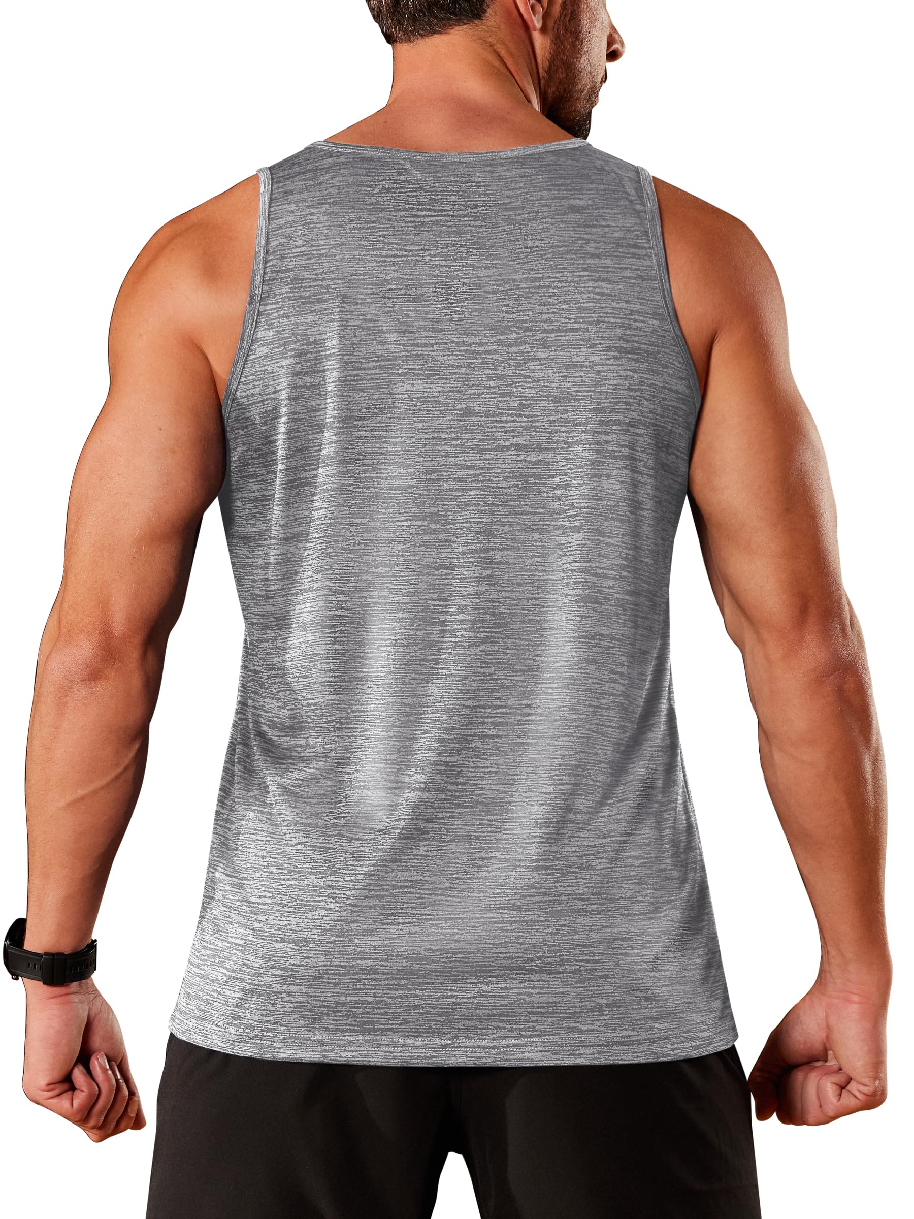 TACVASEN Men's Quick Dry Sleeveless Tank Top - Moisture Wicking Workout Shirt for Gym, Bodybuilding & Athletic Performance | Ideal for Running, Training & Summer Outdoor Activities