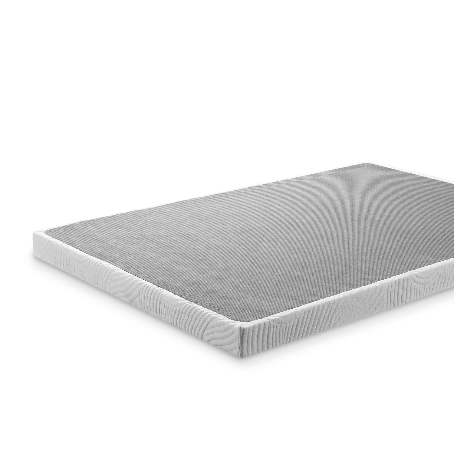 ZINUS 4 Inch Quick Lock Metal Smart Box Spring Mattress Foundation - Strong Steel Frame, Easy Assembly, Full Size, White - Perfect for Bedroom, Guest Room & Dormitory Use