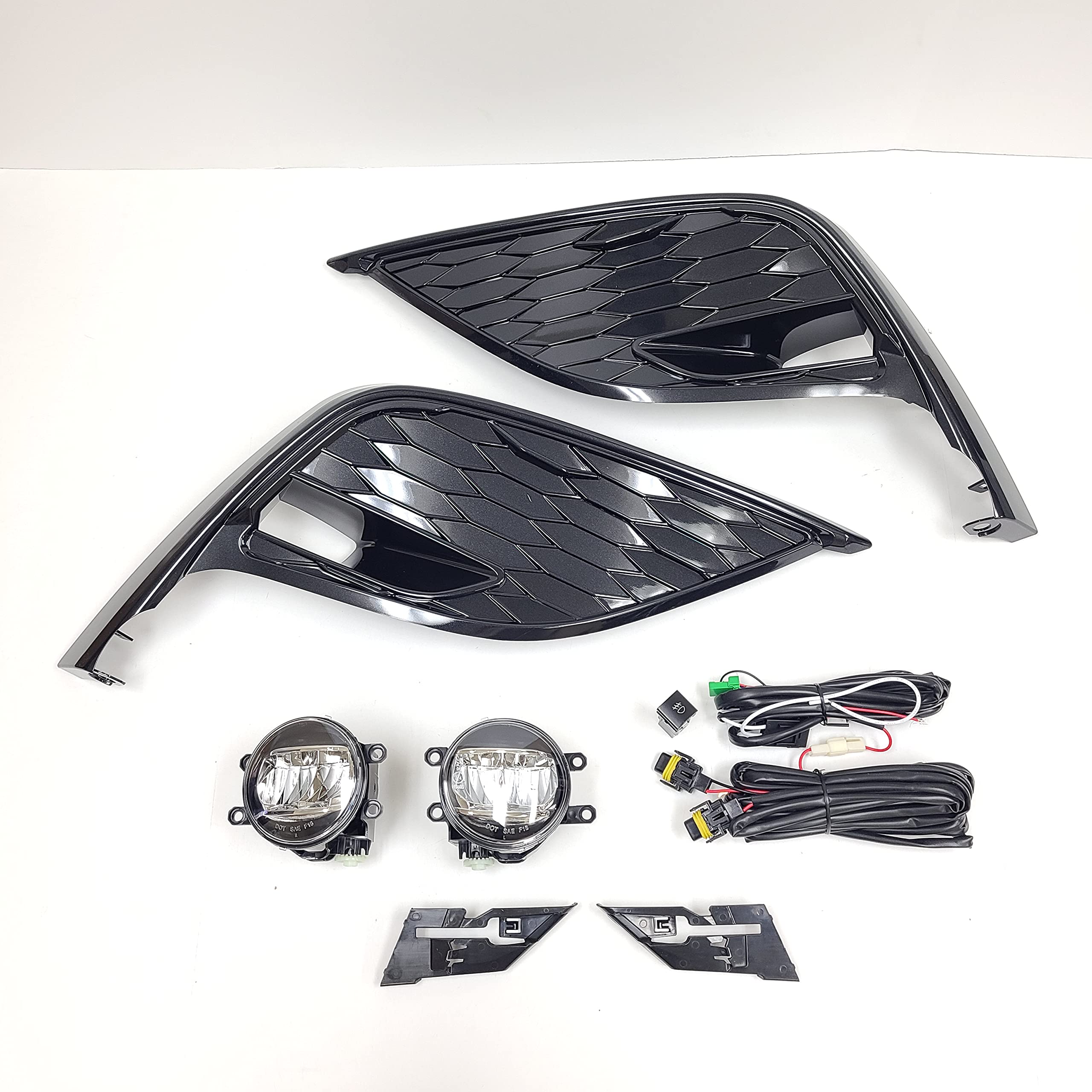 2021-2022 Toyota Camry SE XSE LED Fog Lights Kit - OE Style Clear Lens Fog Lamp Assembly - Perfect for Night Driving & Bad Weather Visibility
