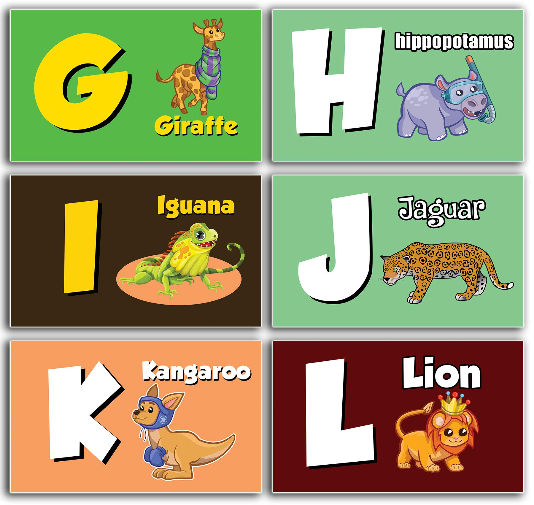 ABC Animal Alphabet Flash Cards for Kids - 26 Double-Sided Educational Learning Cards | Perfect for Preschool, Kindergarten & Homeschooling
