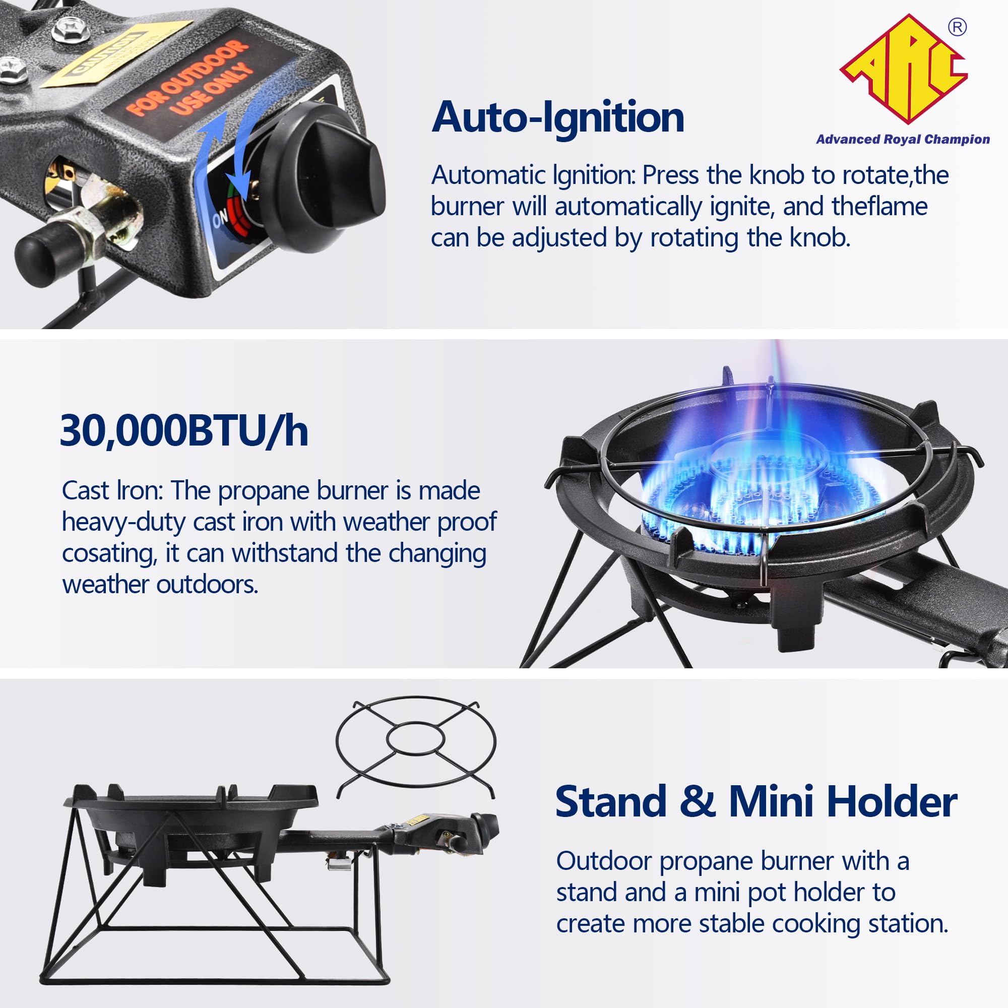 ARC Outdoor Propane Burner Stove - 13