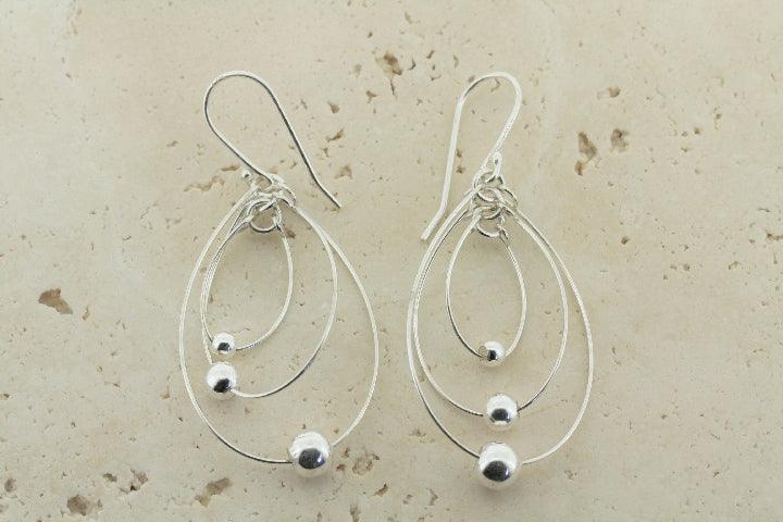 3-Pack Oval and Bead Drop Earrings for Women - Elegant Dangle Jewelry for Party, Wedding & Everyday Wear