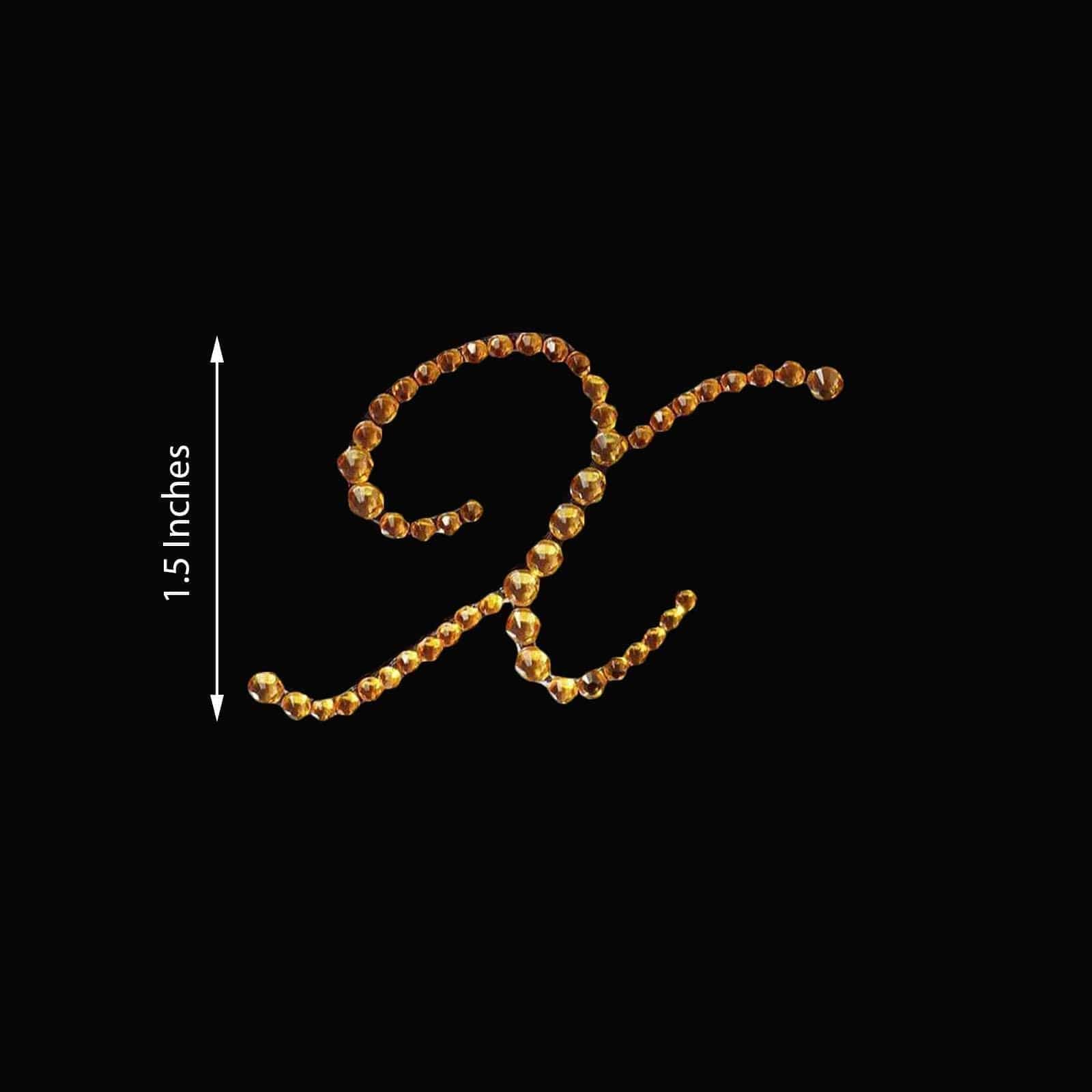 12-Piece Gold Letter Rhinestones Gem Stickers for DIY Crafts, Scrapbooking, and Nail Art - Perfect for Home Decor, Wedding Invitations, and Party Decorations
