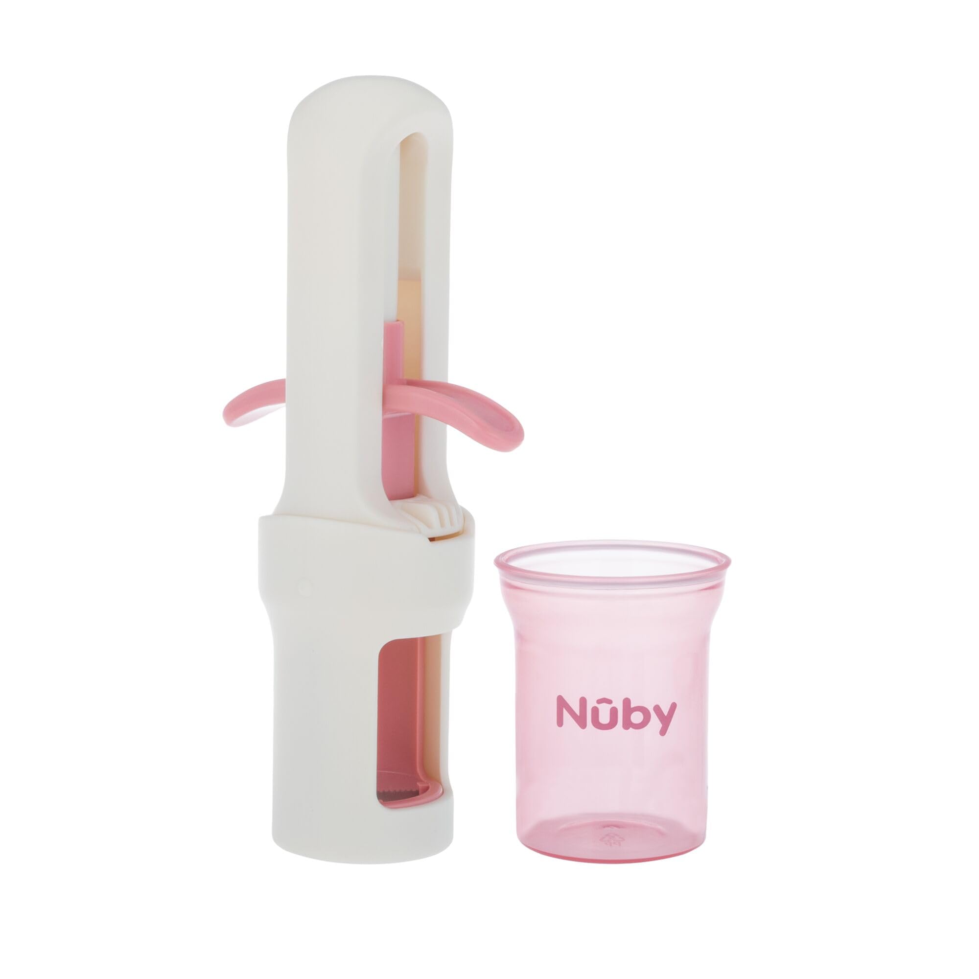 Nuby Grape Cutter Tool - Safe Grape Slicer for Toddlers, Kids & Babies | BPA-Free Fruit Cutter for Snacks, Meals & Baby-Led Weaning | Easy-to-Use Kitchen Gadget for Healthy Snacking at Home, School or Travel (Pink)