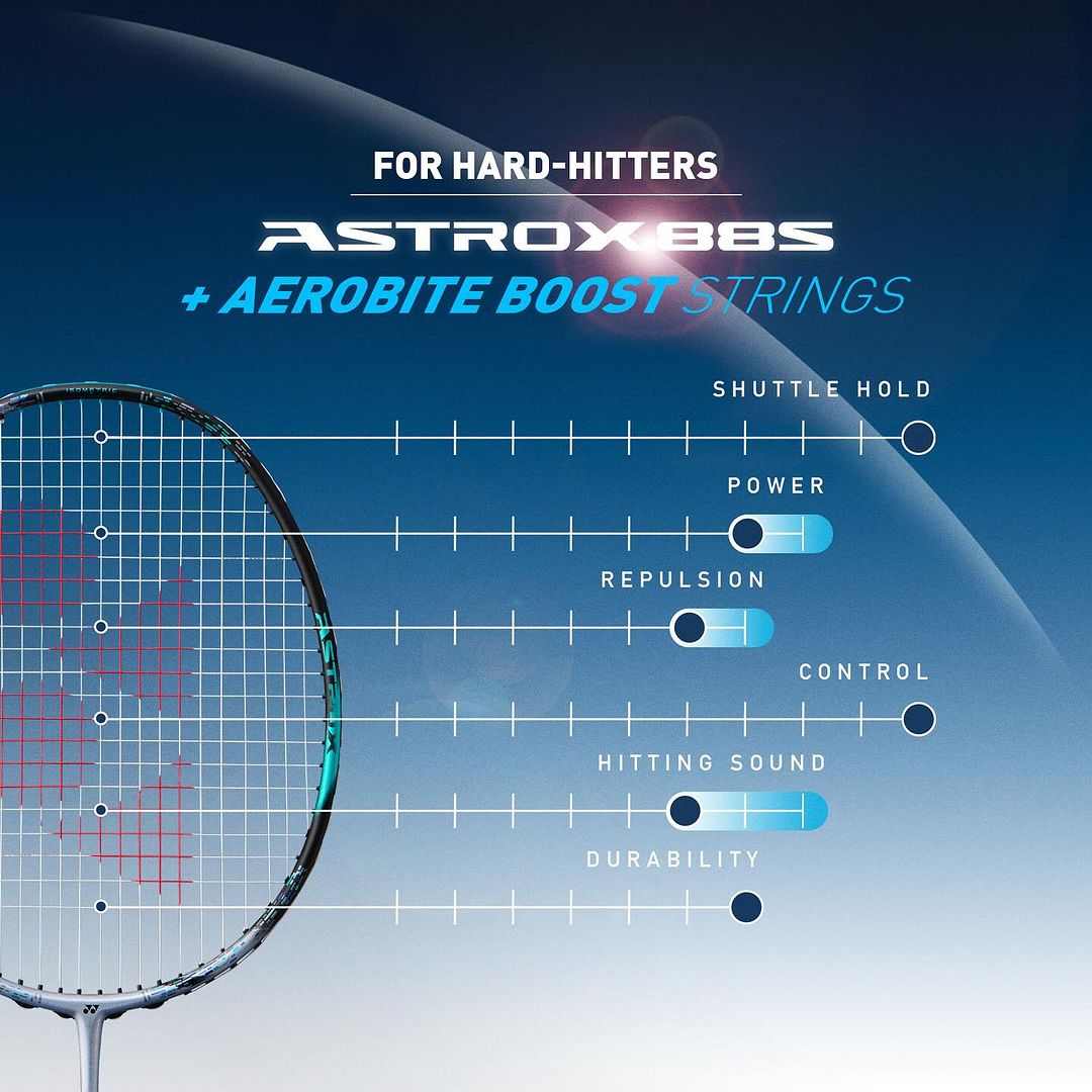 Yonex Astrox 88 S Pro Badminton Racket - Silver/Black - Professional Grade Carbon Graphite Shaft - Perfect for Tournaments & Training Sessions