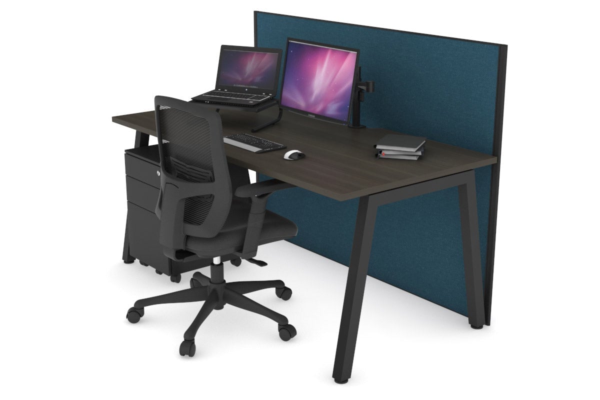 Horizon Quadro A Legs Office Desk - 1600L x 800W with Cable Management Scallop | Modern Workstation for Home Office, Study Room & Small Business Spaces