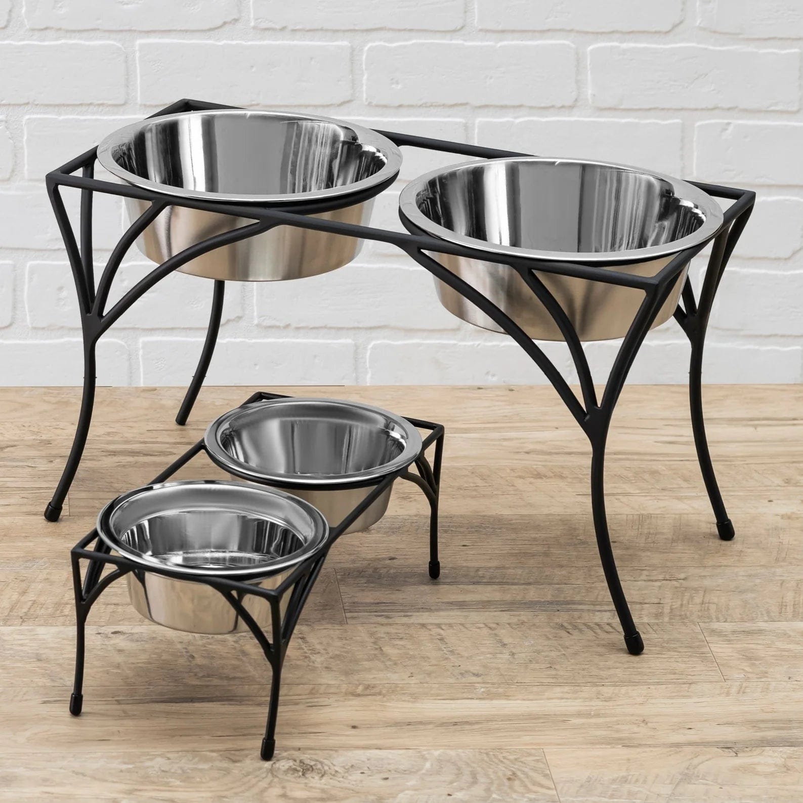 Duke's Delight Elevated Dog Feeder - Adjustable Height Raised Dog Bowl Stand for Large & Small Dogs - Perfect for Dining, Feeding, and Joint Health Support (Use in Home, Kitchen, or Outdoor)