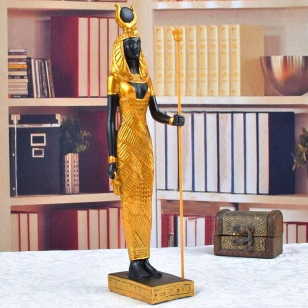 Egyptian Pharaoh Statue Set - 2Pcs Handcrafted Resin Cleopatra & Pharaoh Sculptures for Home Decor, Office Display, Gift & Ancient Egypt Theme Party Decorations