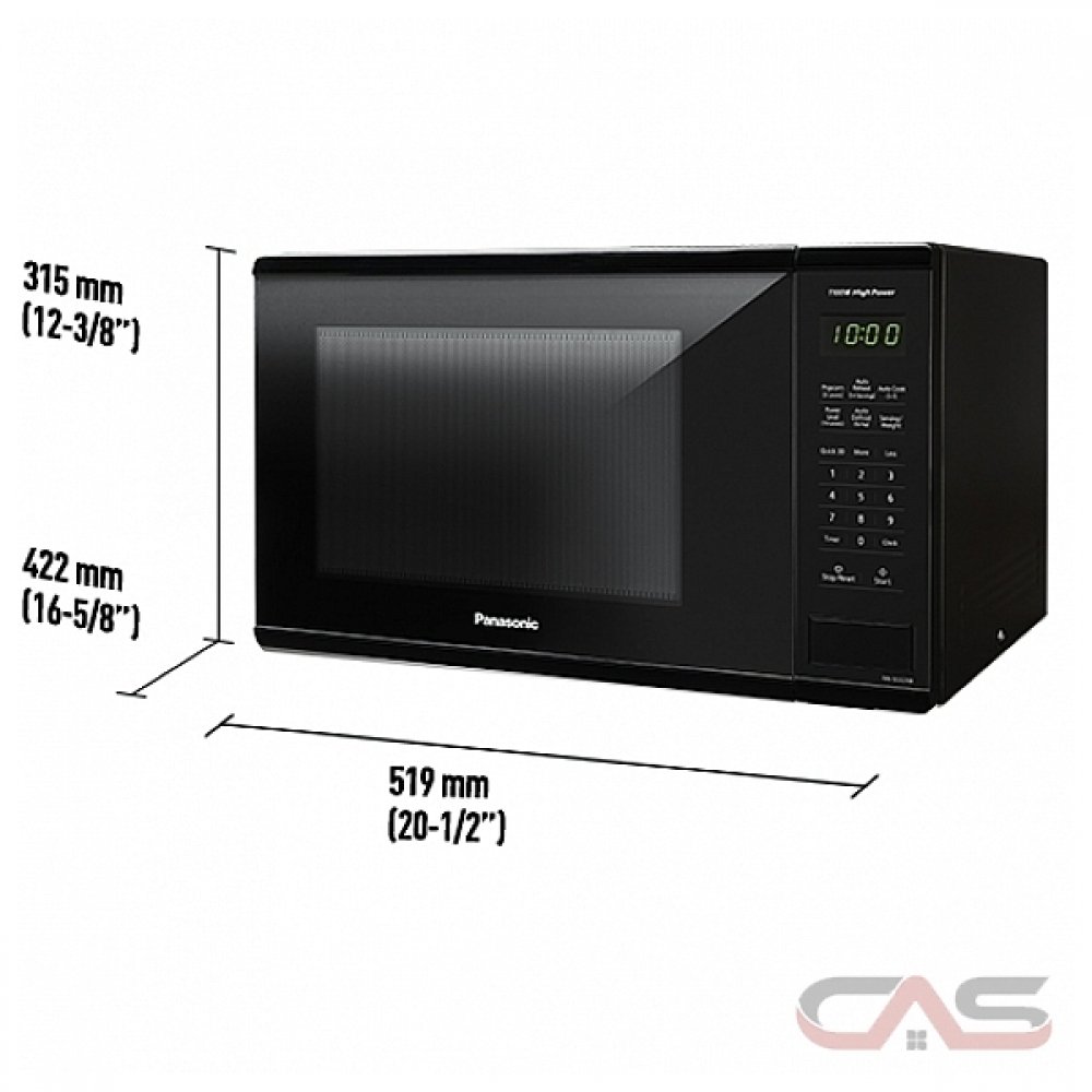 Refurbished PANASONIC 1.3 CU FT Black Countertop Microwave Oven | NNSG626B Model | Home Essentials Warranty | Perfect for Small Kitchens, Dorms & Office Break Rooms