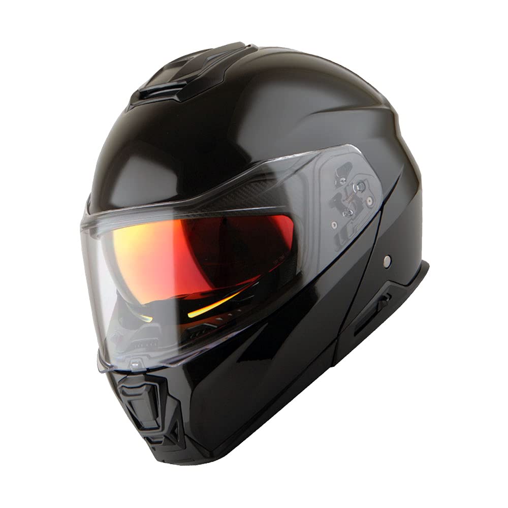 Martian Motorcycle Modular Full Face Helmet - Flip Up Dual Visor with Sun Shield (Model HG362) - Perfect for Street Riding, Touring & Commuting