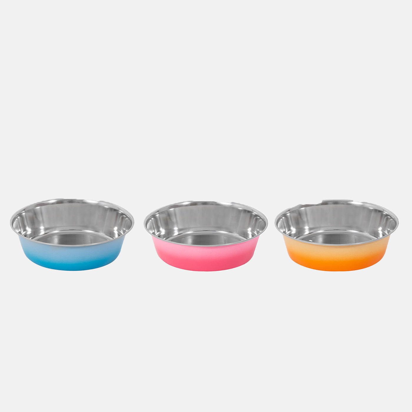 Premium Ombre Stainless Steel Pet Bowl - Non-Slip, Non-Tip Design for Dogs & Cats - Perfect for Home, Travel & Outdoor Use