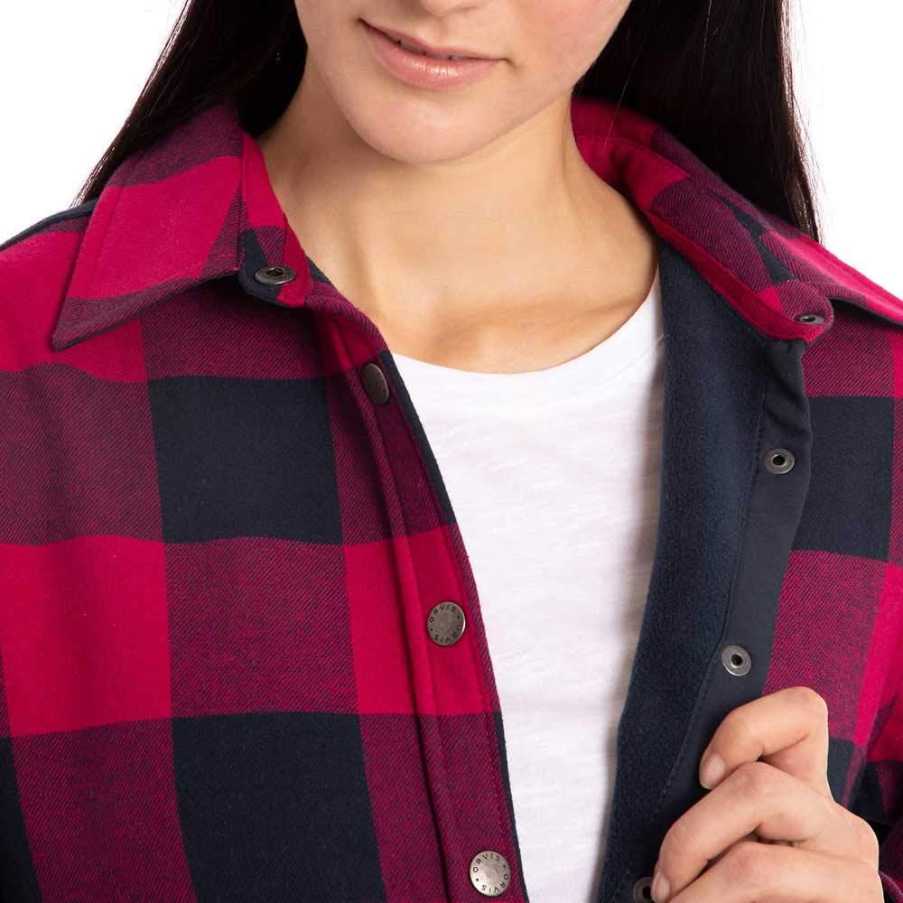 Orvis Women's Fleece Lined Flannel Shirt Jacket - Warm & Cozy Outdoor Shacket for Hiking, Camping & Fall Fashion