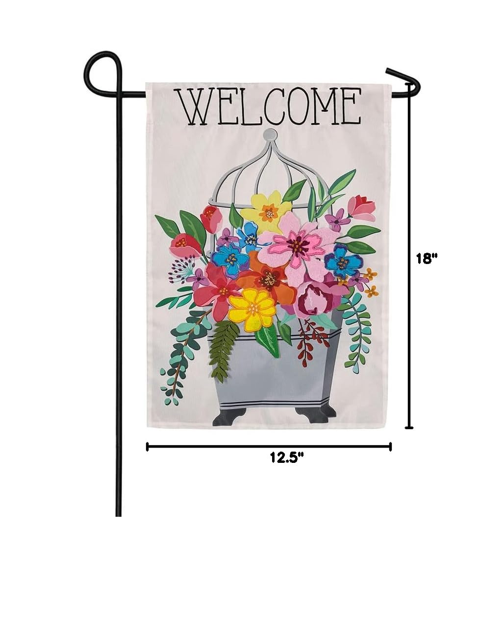 Evergreen Applique Double Sided Garden Flag - 12.5