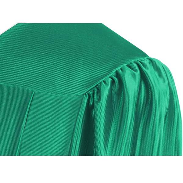 Shiny Emerald Green High School Graduation Gown - Elegant Cap & Gown Set for Commencement Ceremonies, Prom, and Formal Events