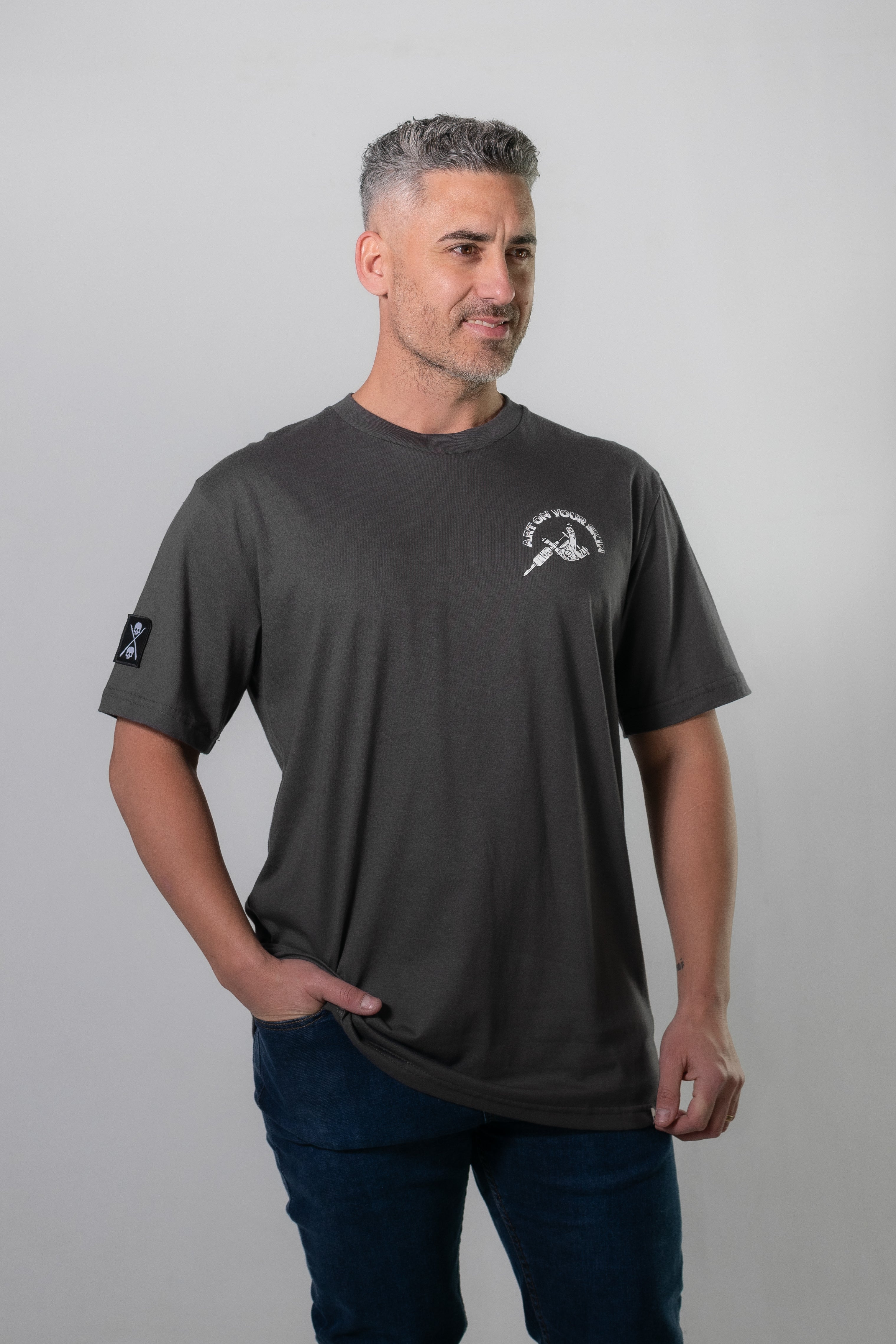Oversized Unisex T-Shirt for Men & Women - Soft Cotton Crewneck Tee - Gray 6A - Casual Wear, Street Style, Lounge & Everyday Outfits