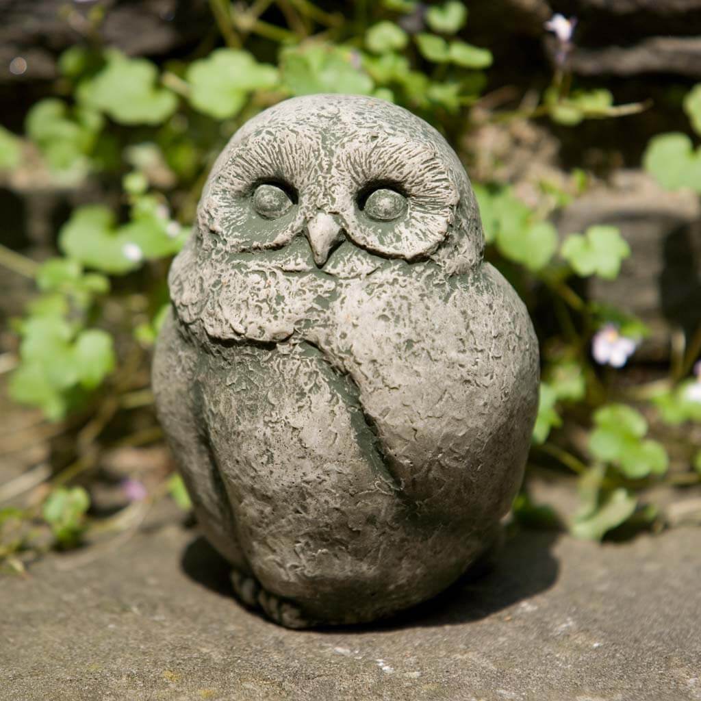 Campania International Baby Barn Owl Statue - Handcrafted Garden Decor for Outdoor & Indoor Use - Perfect for Patio, Lawn, and Home Decor