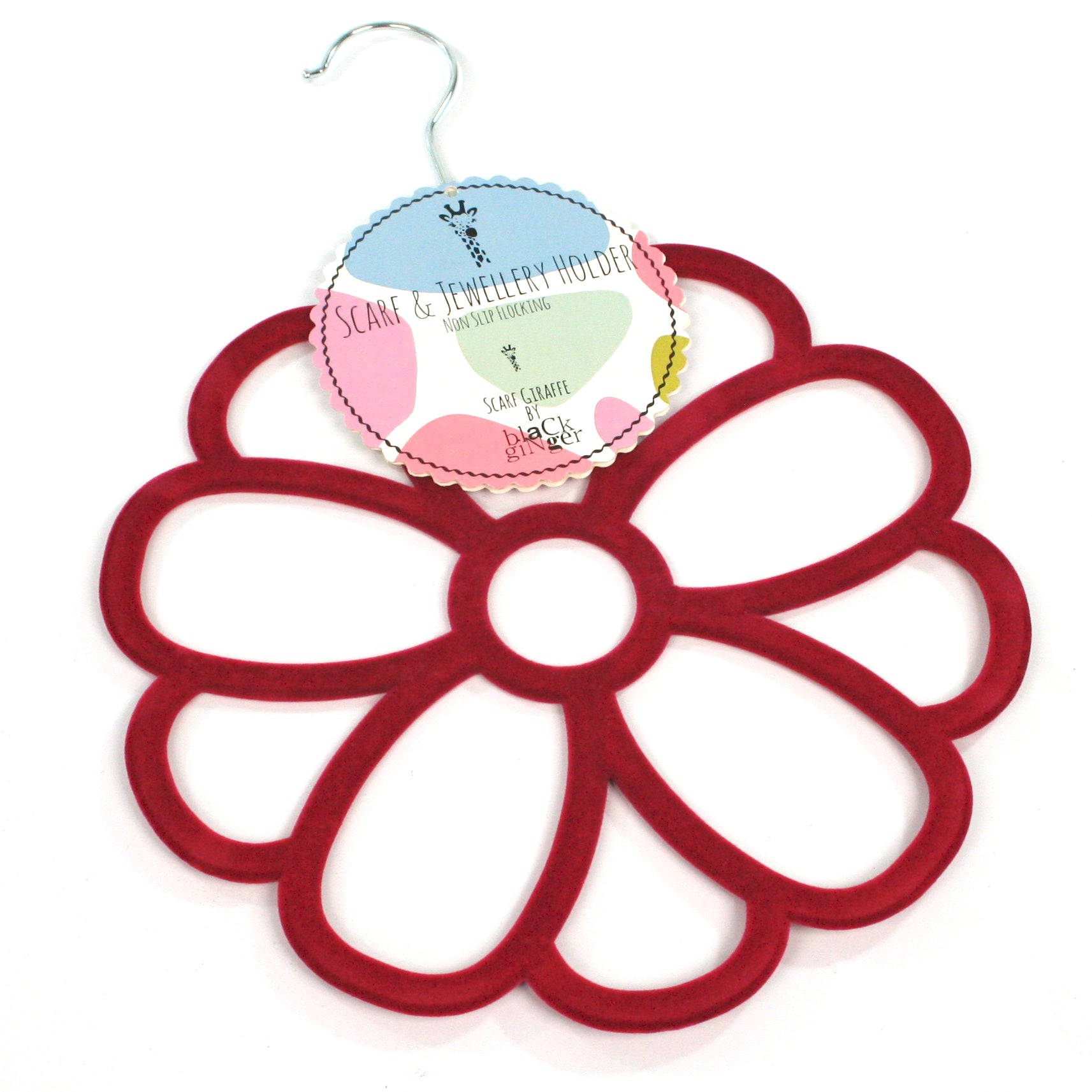Floral Scarf Hanger - Elegant Wall-Mounted Organizer for Scarves, Shawls & Accessories - Perfect for Bedroom, Closet & Entryway Decor