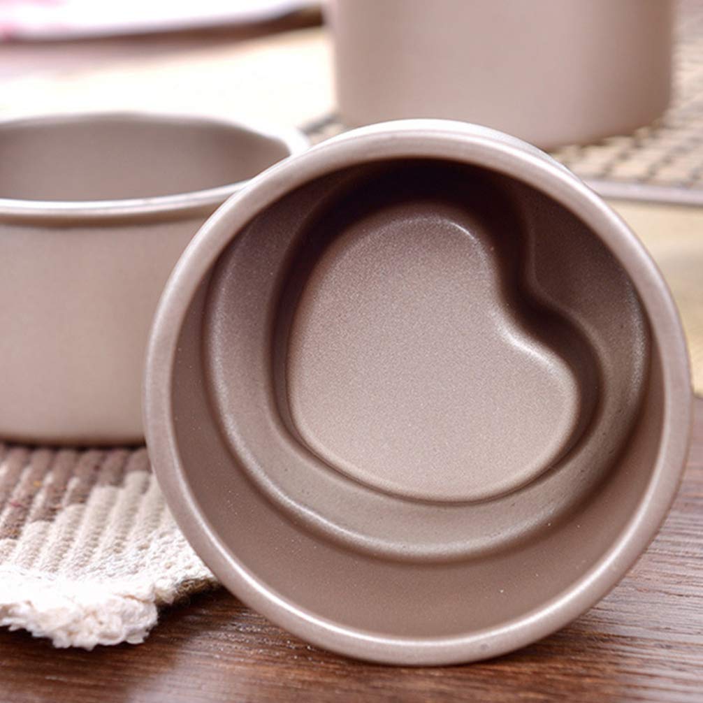 4-Piece Heart Shaped Cake Mold Set - Carbon Steel Baking Molds for DIY Cakes, Cupcakes & Desserts - Perfect for Birthdays, Weddings & Home Baking