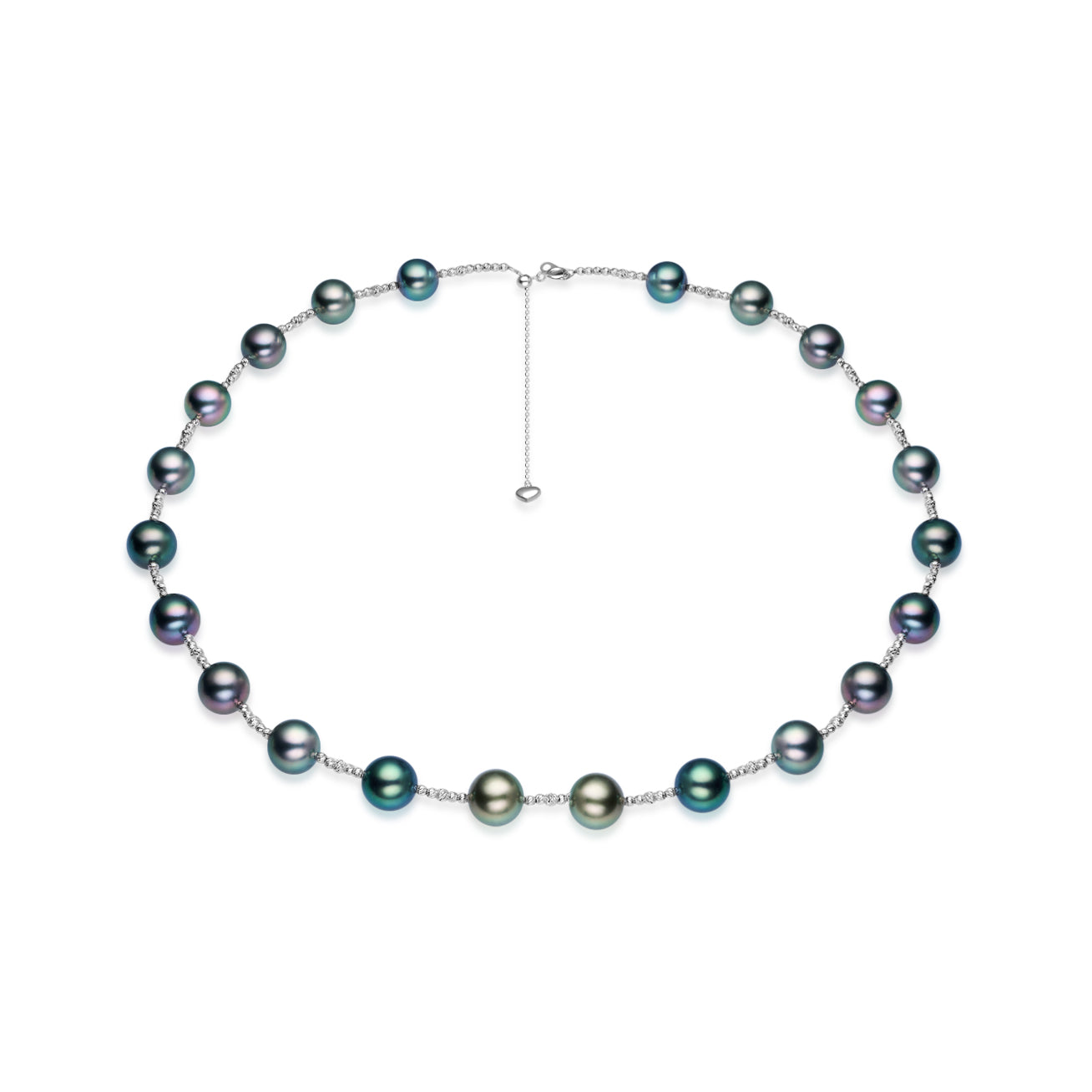 18K Solid Gold Aurora Peacock Tahitian Pearl Necklace KN00283 - Elegant Jewelry for Weddings, Parties & Special Occasions