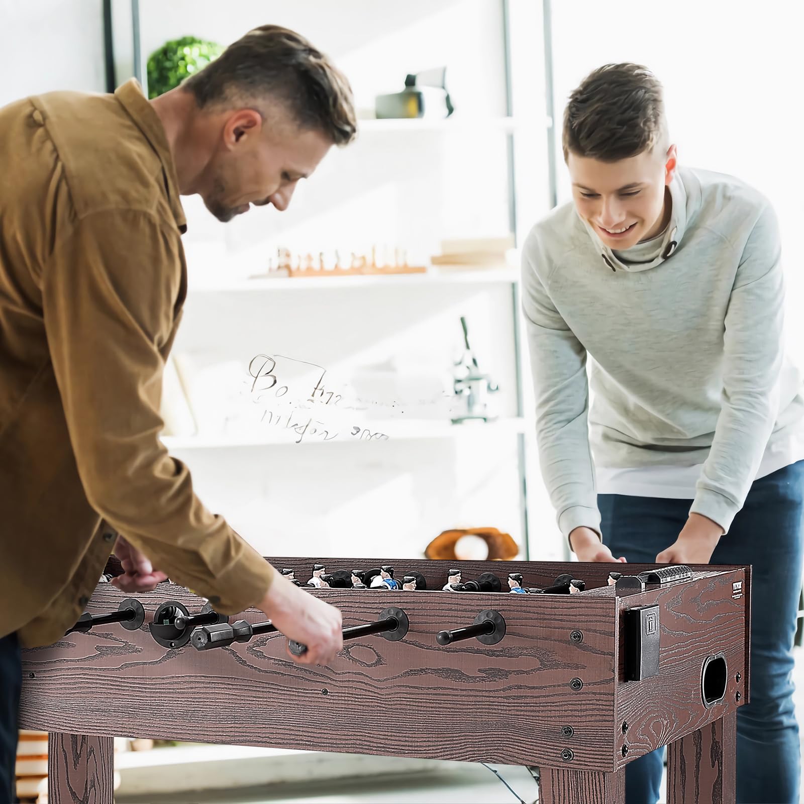 VEVOR Folding Foosball Table 42/48/55 Inch - Standard Size Indoor Soccer Table Game for Home, Family & Game Room - Includes Foosball Set - Perfect for Parties, Basement Entertainment & Office Break Rooms