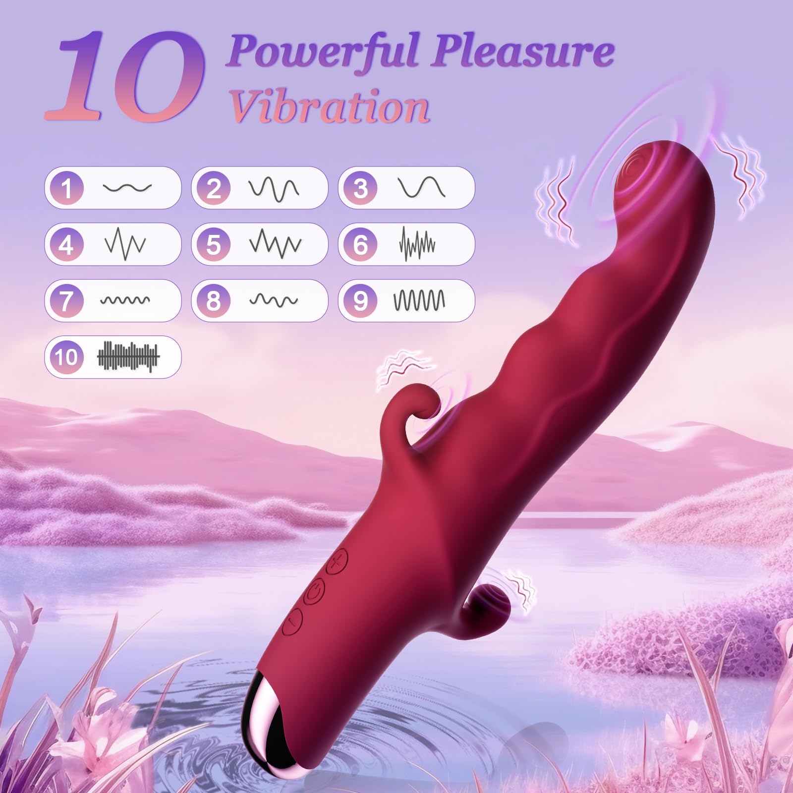 G Spot Rabbit Vibrator - 3-in-1 Rechargeable Adult Sex Toy for Women & Couples, Waterproof Realistic Dildo with 10 Vibration Modes for Clitoral, Vaginal & Anal Stimulation - Perfect for Solo Play & Romantic Nights