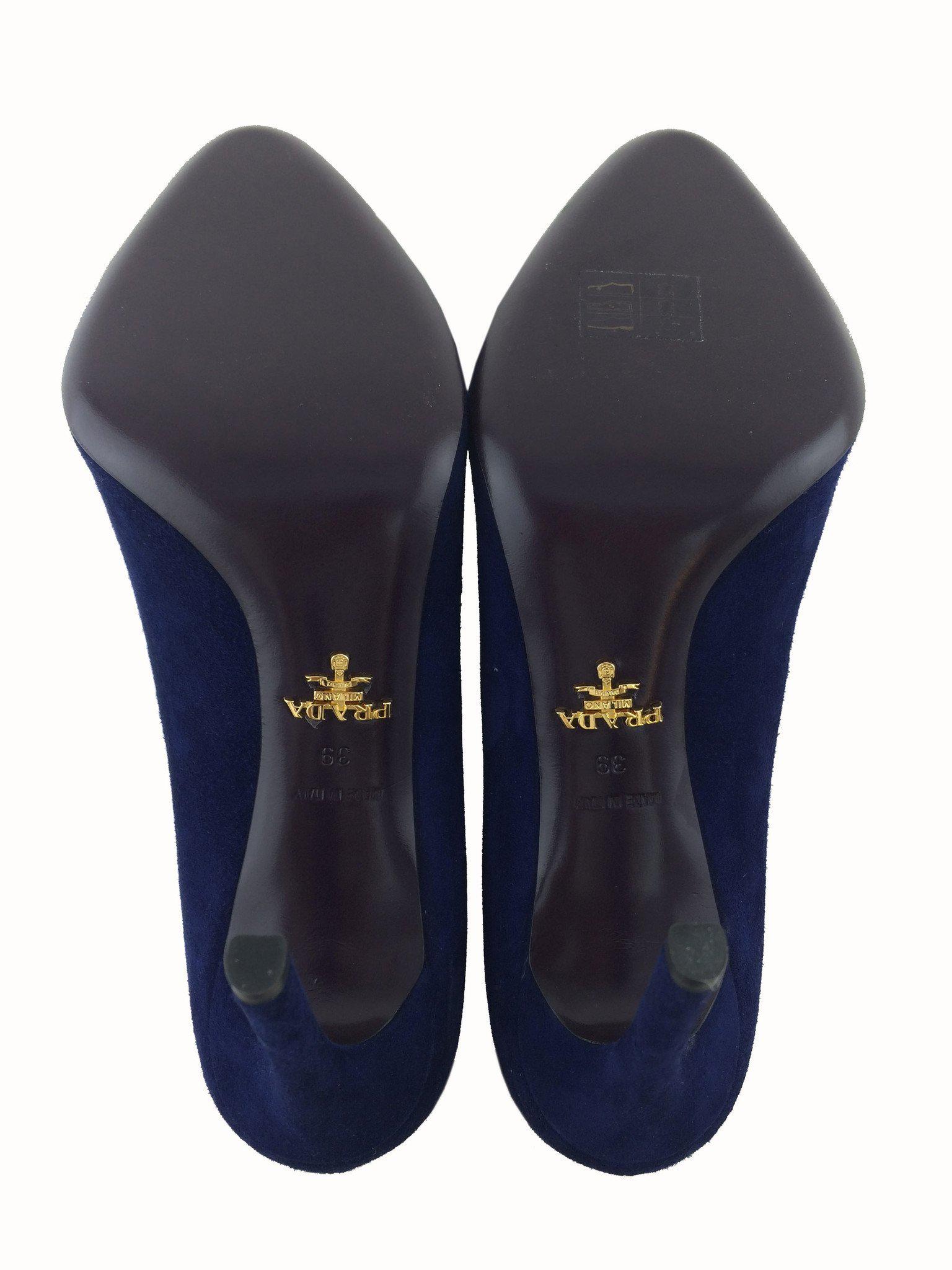 Prada Suede Point Toe Pumps Women's Size 9 (IT39) - Luxury High Heels for Office, Party & Special Occasions