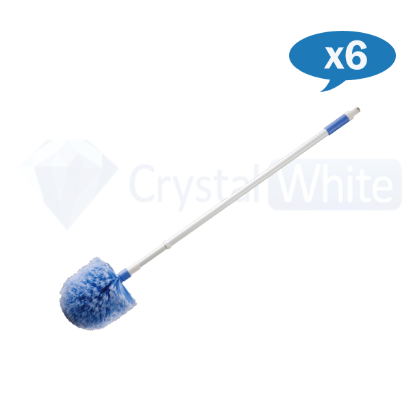 Premium Indoor Cobweb Duster Broom with Dome Head - Lightweight & Extendable for High Ceilings - Perfect for Cleaning Corners, Ceilings & Hard-to-Reach Areas in Homes & Offices