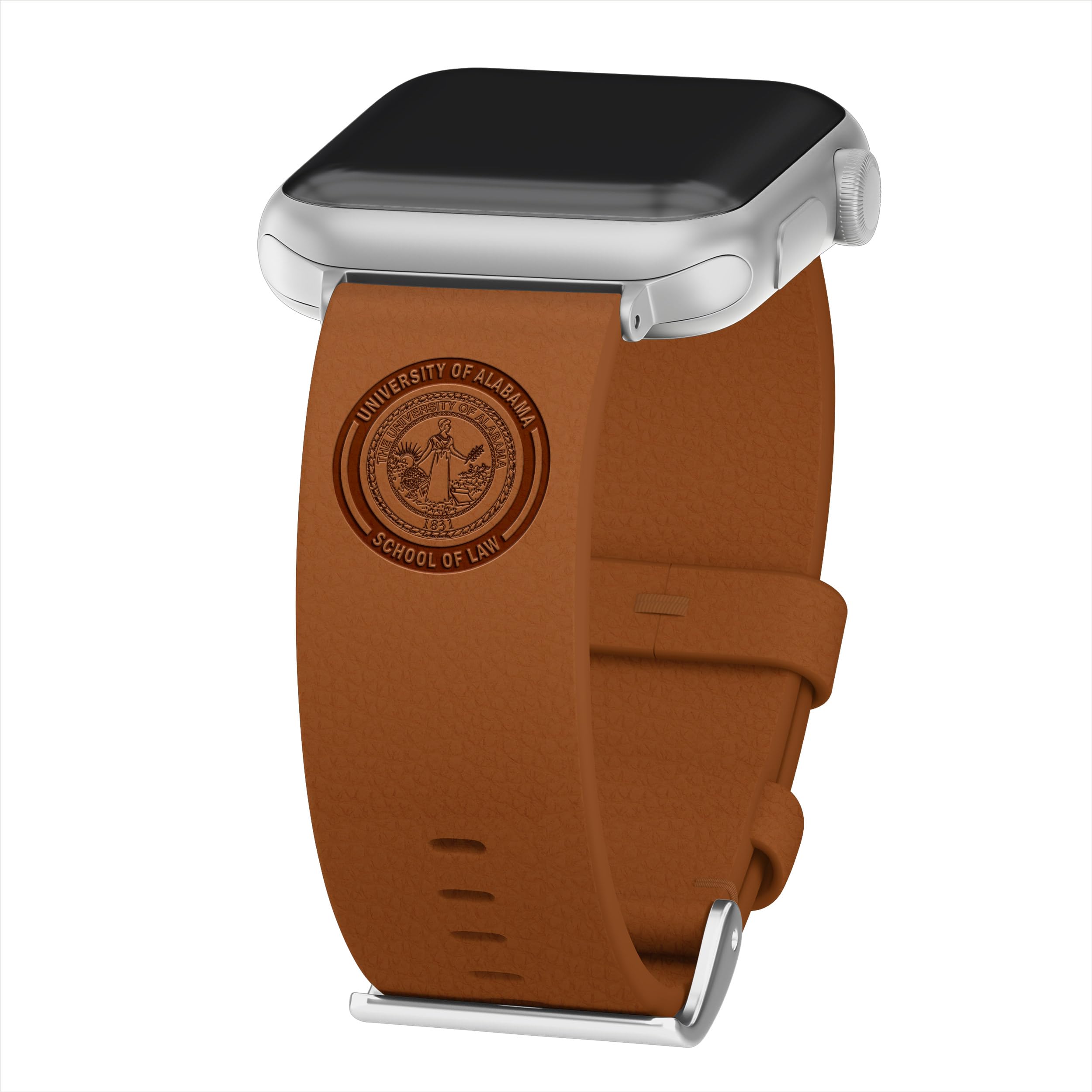 Premium Leather Apple Watch Band - University of Alabama School of Law Design - Compatible with All Apple Watch Models - Perfect for Alumni, Students & Fans - Great for School Events, Gifts & Everyday Wear